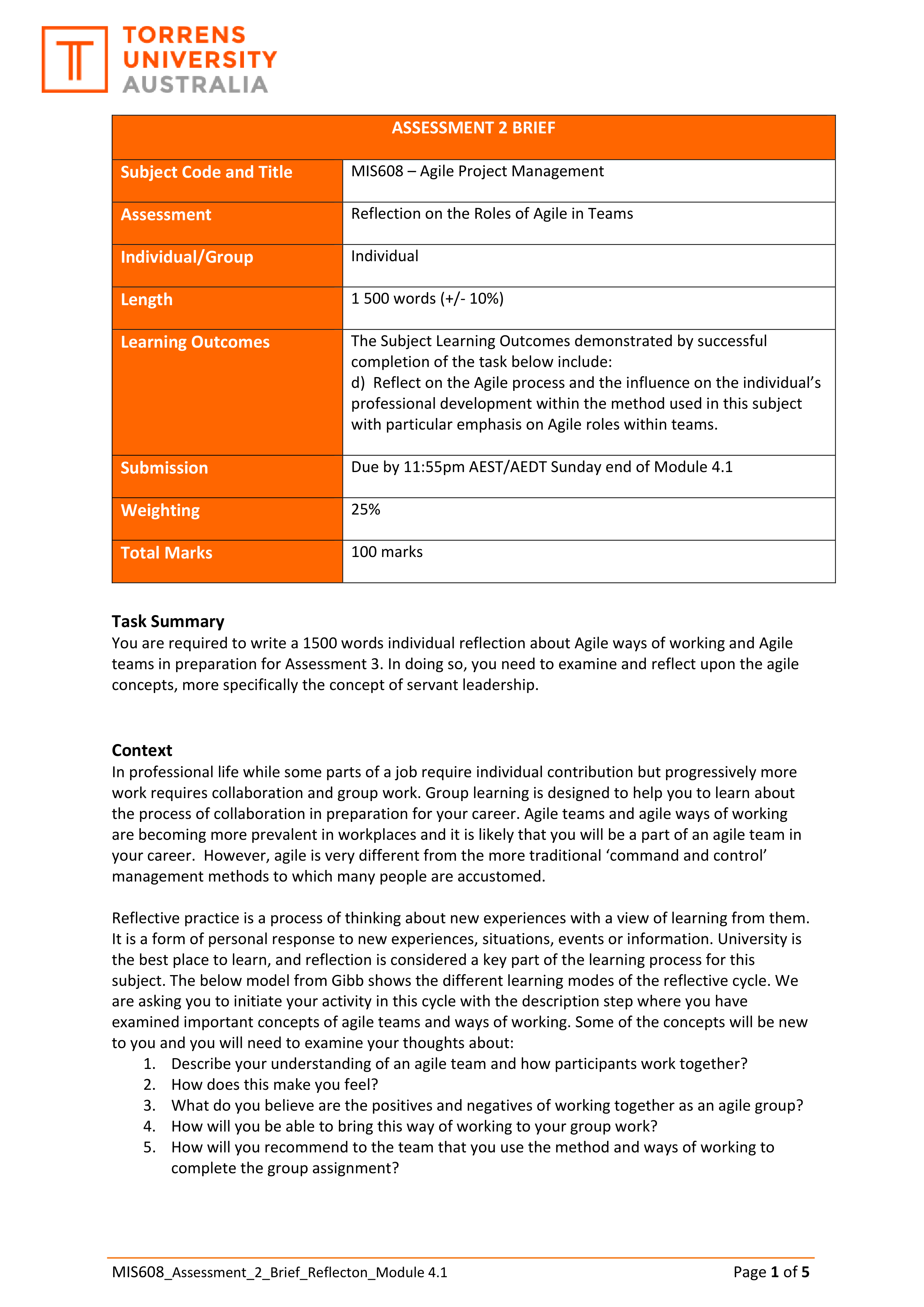 MIS608_Assessment 2 Brief_Reflection_Module 4.1_Final.pdf_d3s8ak74er9_page1