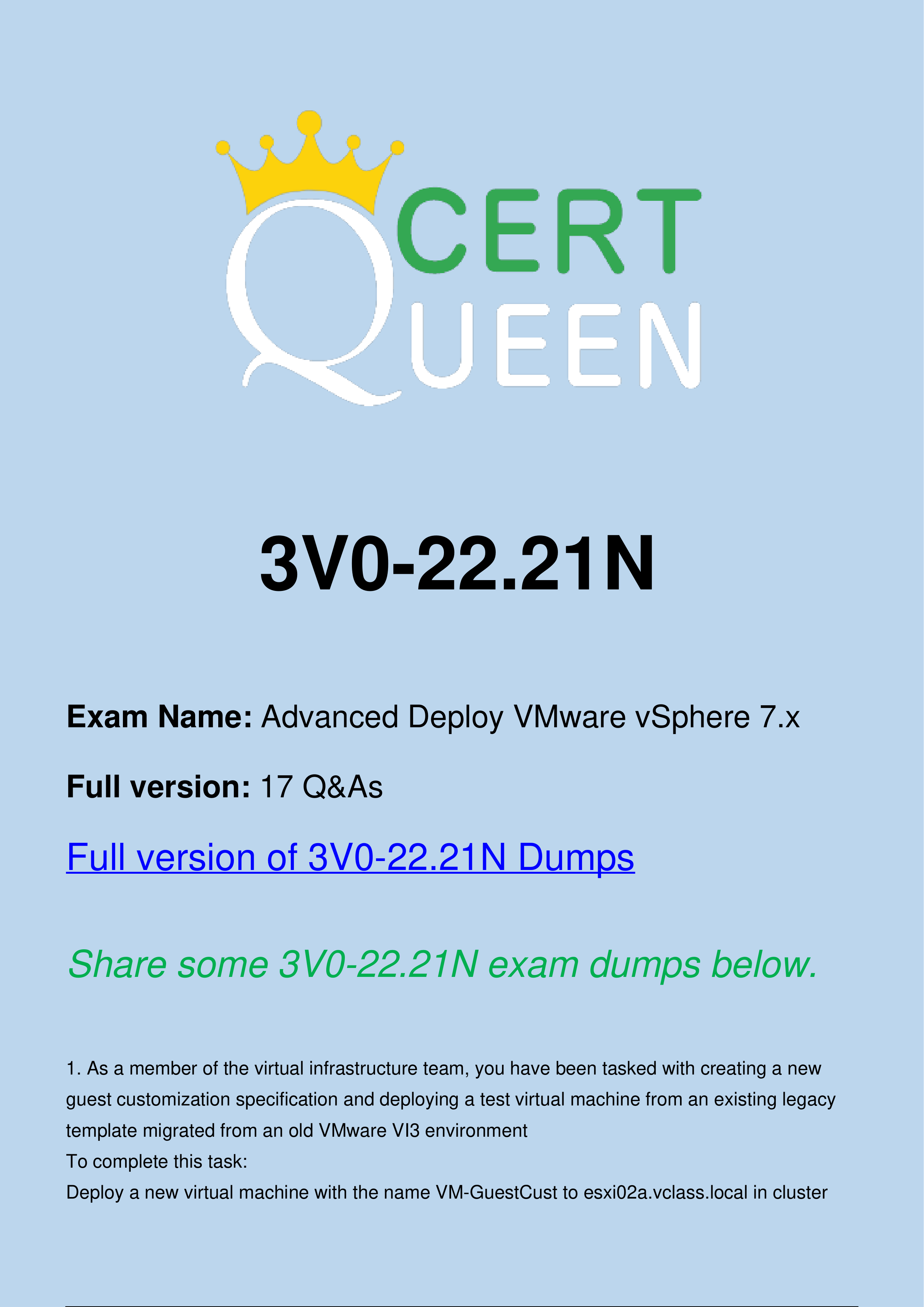Advanced Deploy VMware vSphere 7.x 3V0-22.21N Dumps Questions.pdf_d4dpg8gjuoy_page1