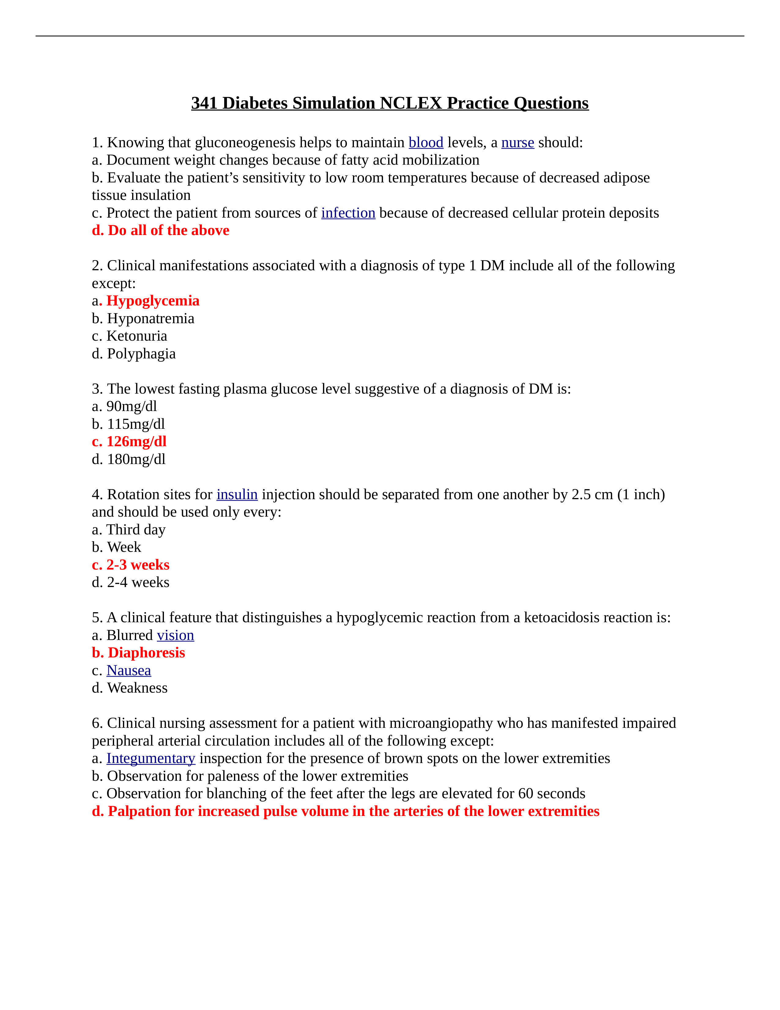 Week 11 341 Diabetes NCLEX Practice Questions 10 2020 VB.docx_d4h1olvfex3_page1