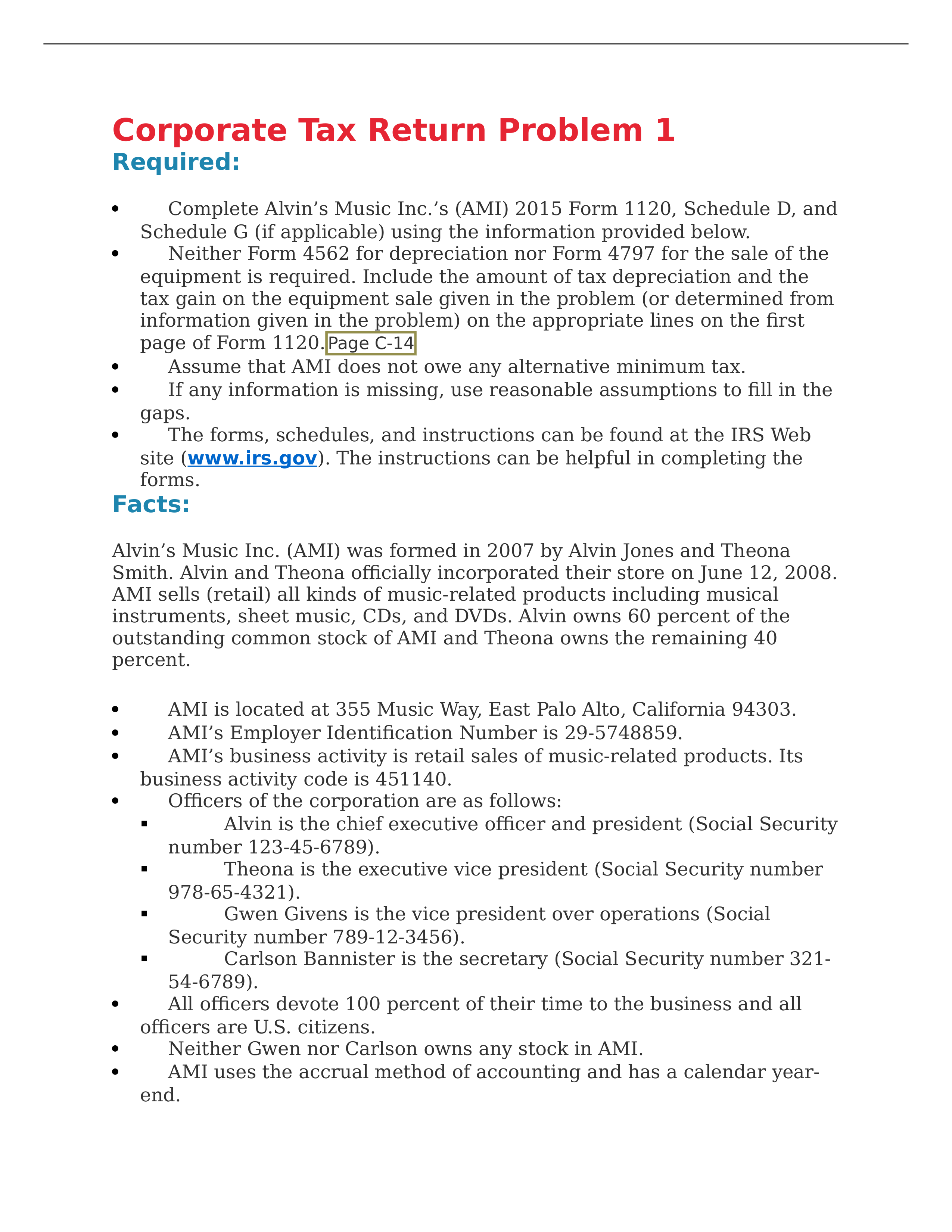 Corporate Tax Return Problem Spring 2017 (4)_d4ngq9q0dm3_page1