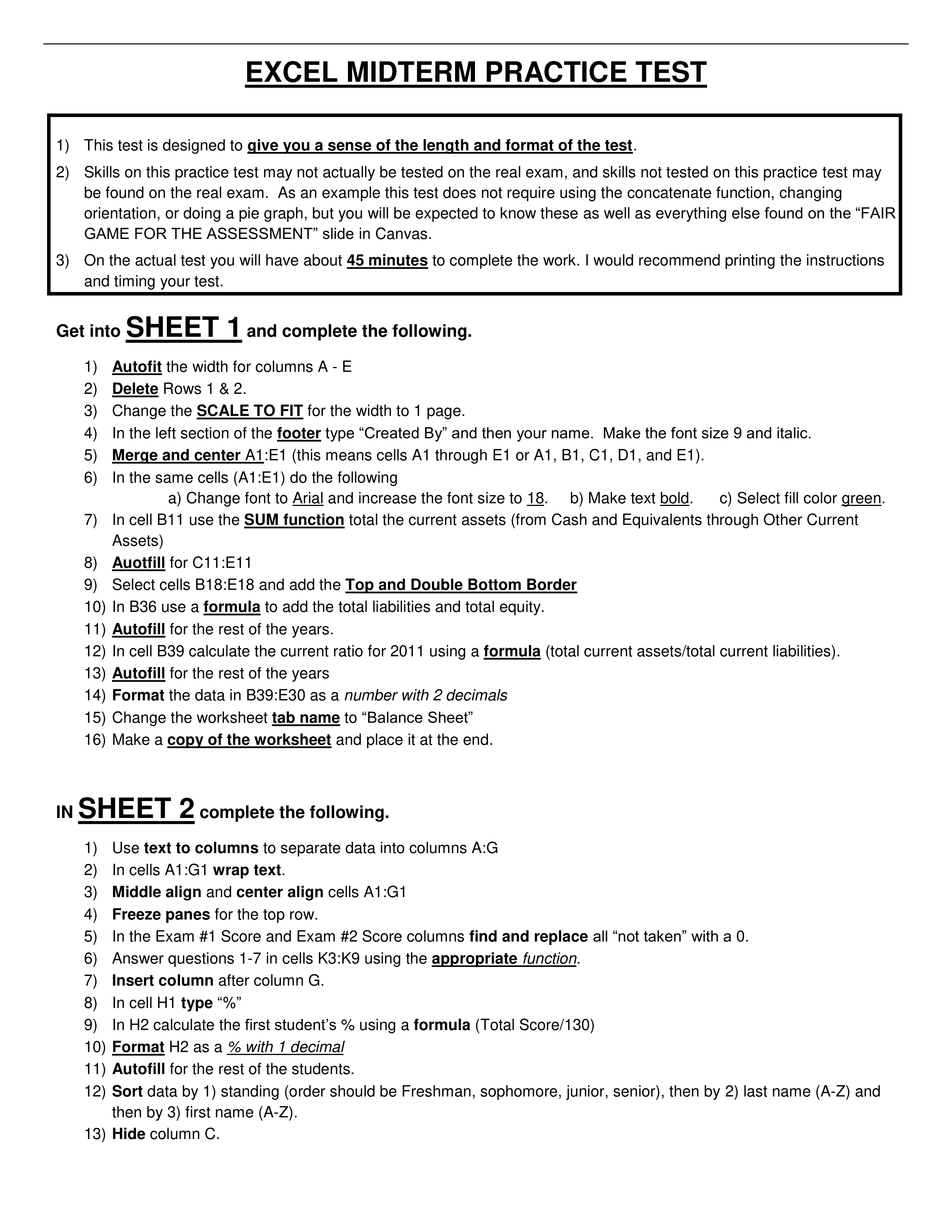 Excel Midterm Practice Test - Instructions- F16_d4o4tgeiuyc_page1