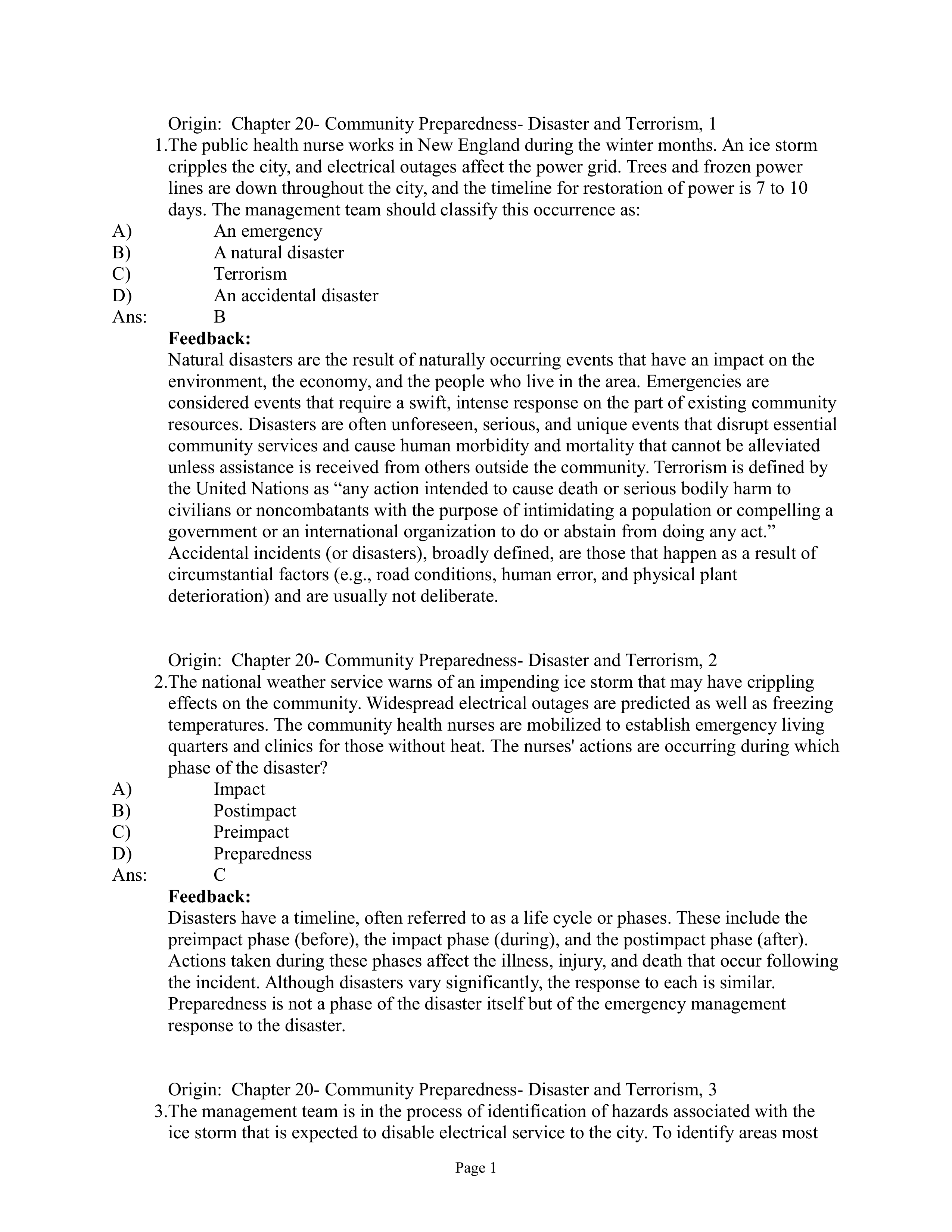 Chapter 20- Community Preparedness-    Disaster and Terrorism_d4p1s0vz99i_page1