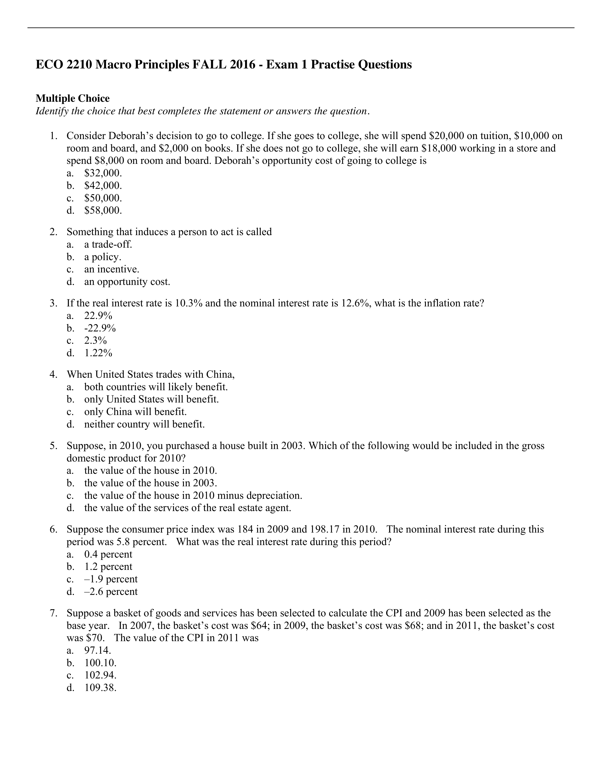 ECO 2210 MACRO Principles FALL 2016 Exam 1 PRACTICE Questions_d52zdehb6wo_page1