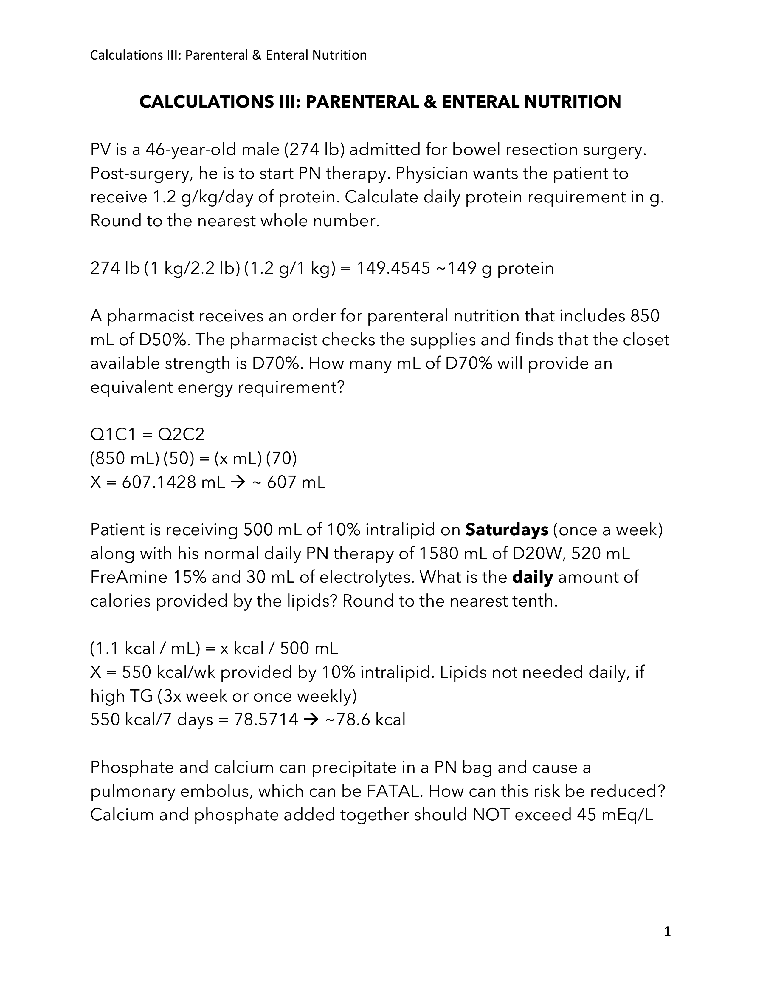 Calculations III Parenteral & Enteral Nutrition Assessment .pdf_d57cop66i2z_page1