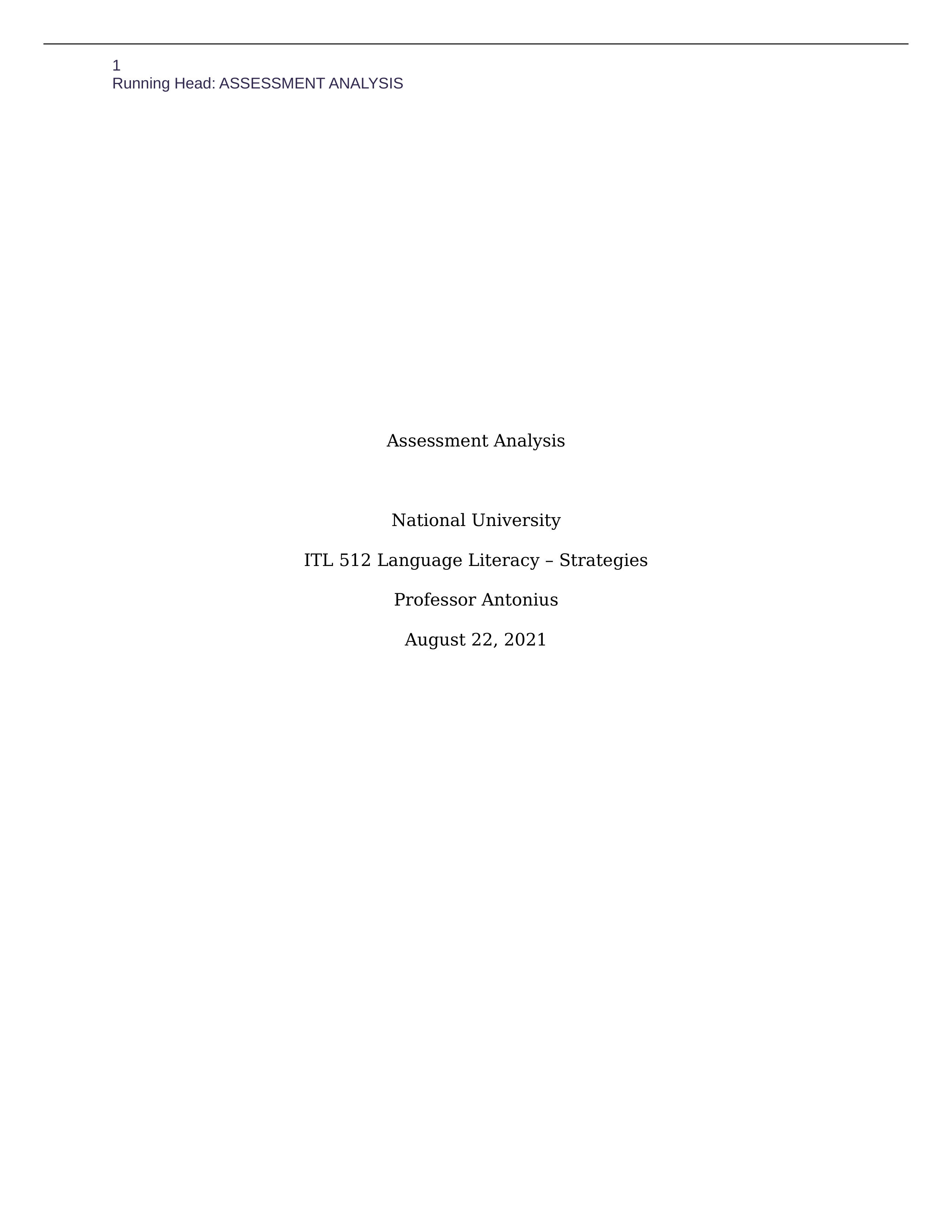 Assessment Analysis for Vocabulary Lesson Results and Reflection .docx_d5bmjgpjdmo_page1