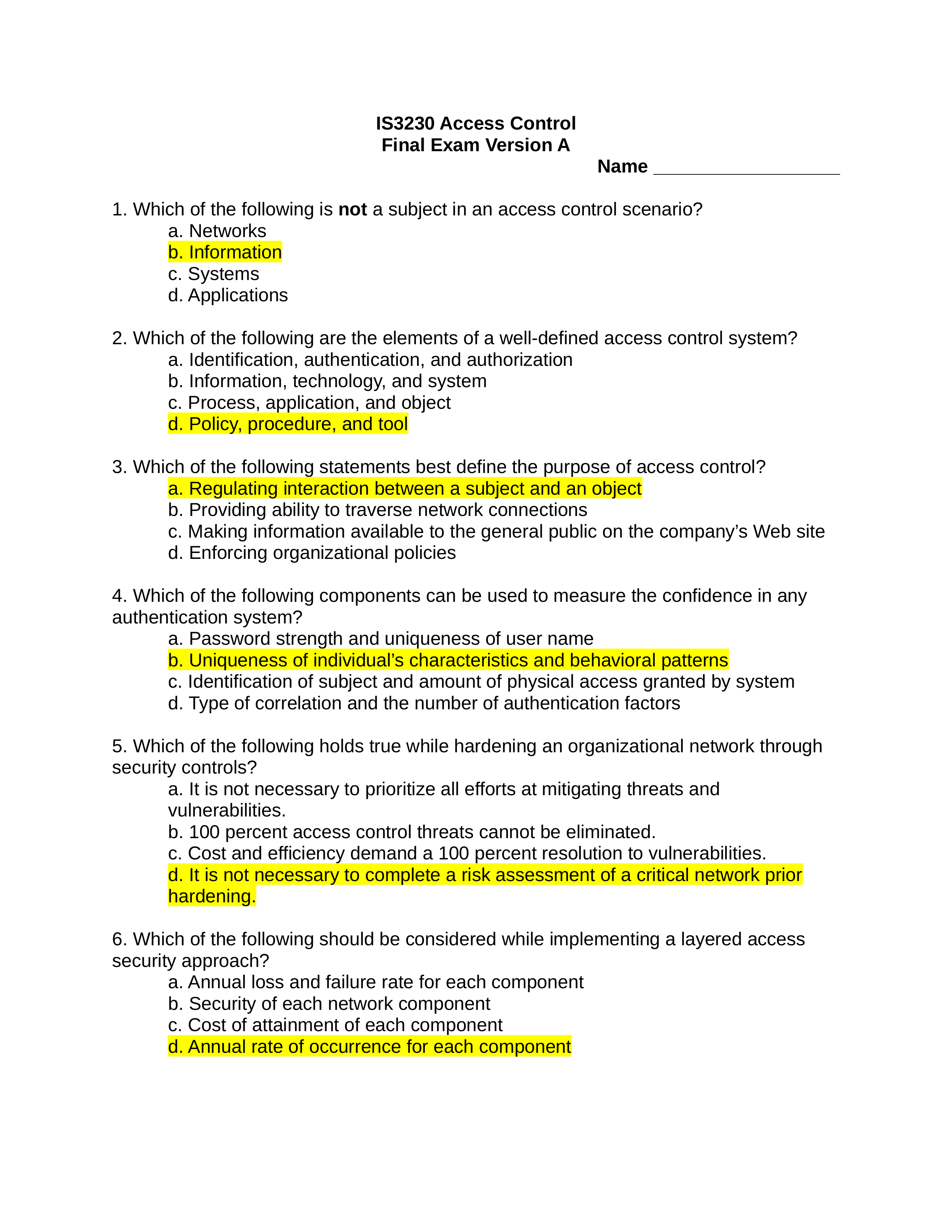 A IS3230 Access Control Final Exam A_d5h6ag3i1dq_page1