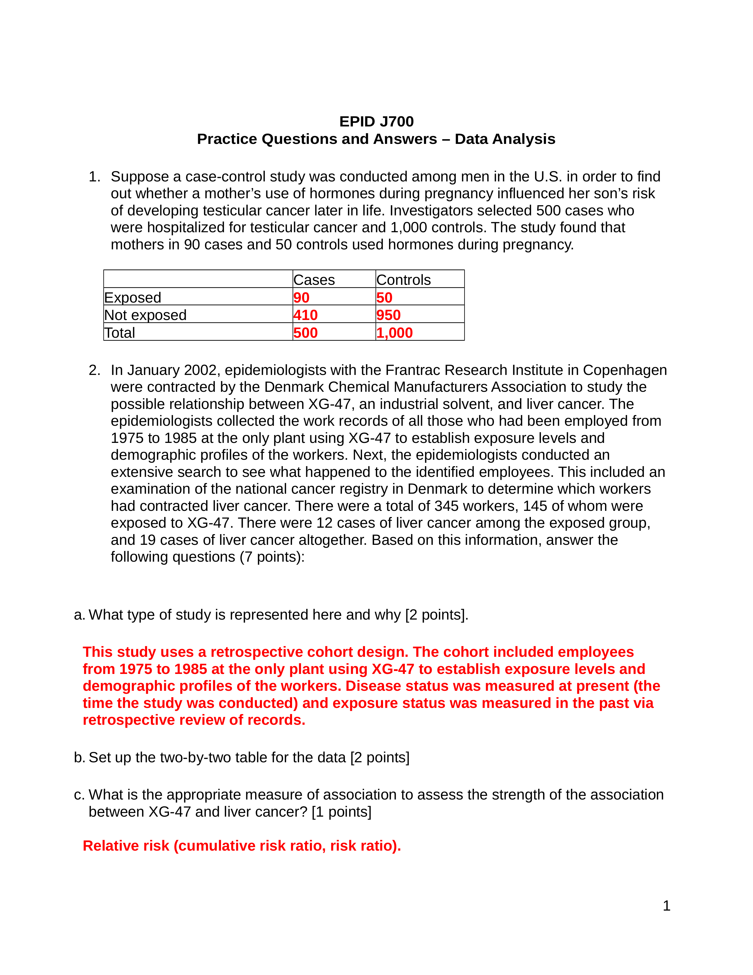 EPID J700 - Data Analysis Practice Questions and Answers_d5iurusmook_page1