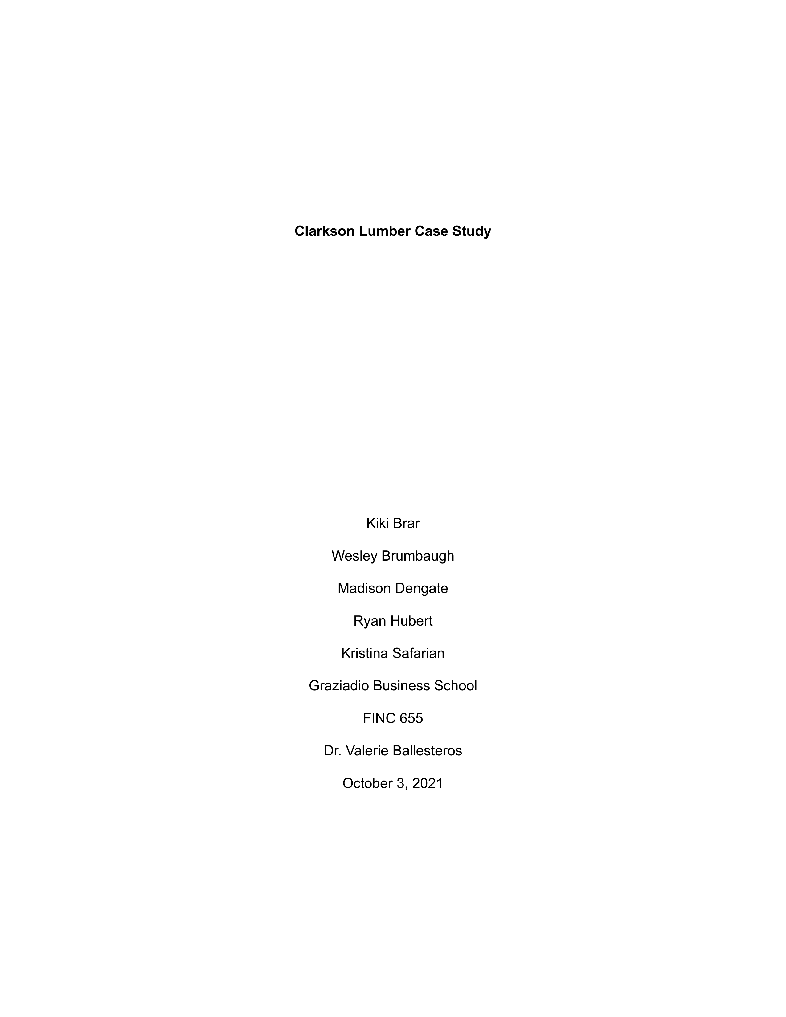 FINC 655 - Clarkson Lumber Case Study.pdf_d5q5dhfpmq7_page1