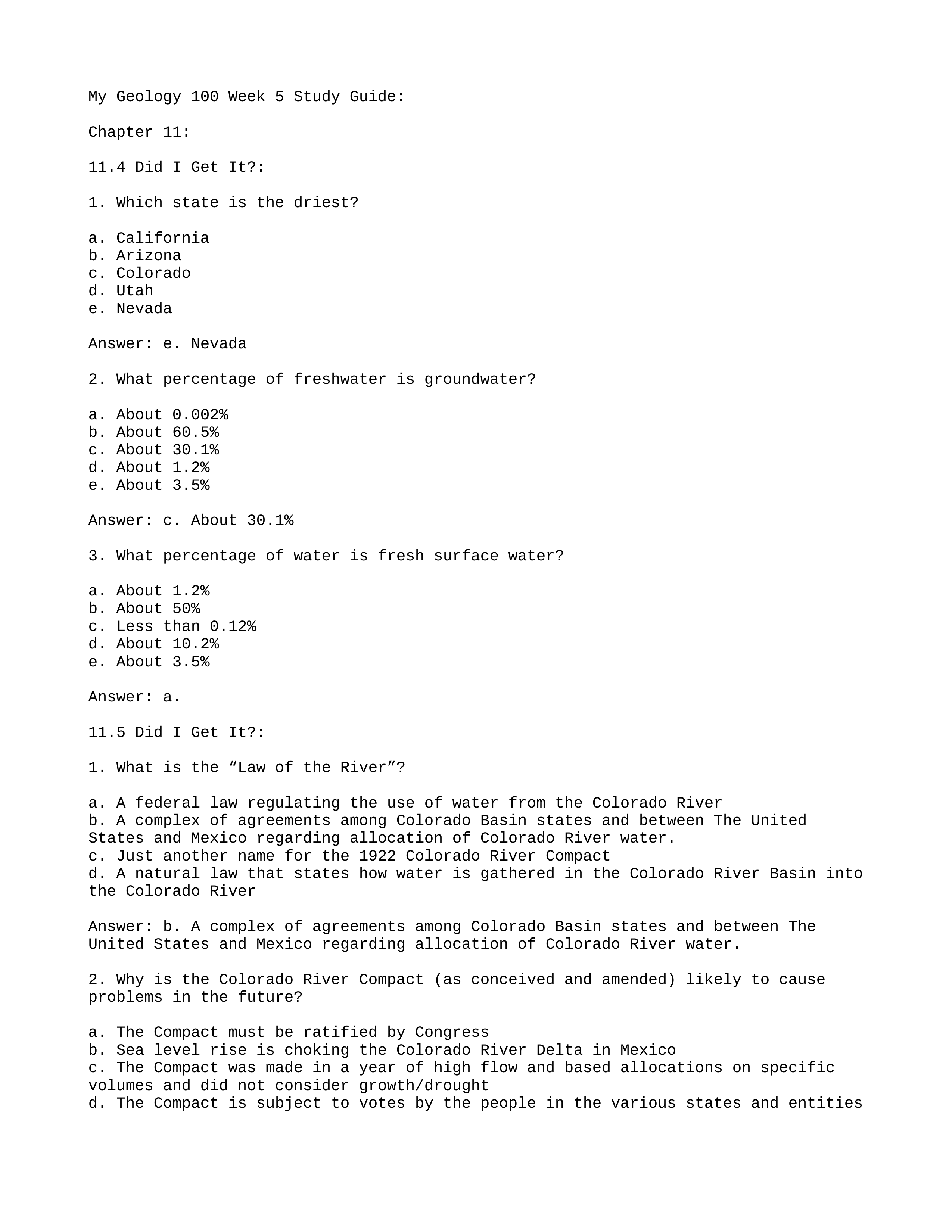 My Geology 100 Week 5 Study Guide.txt_d5qk7ioaqbt_page1