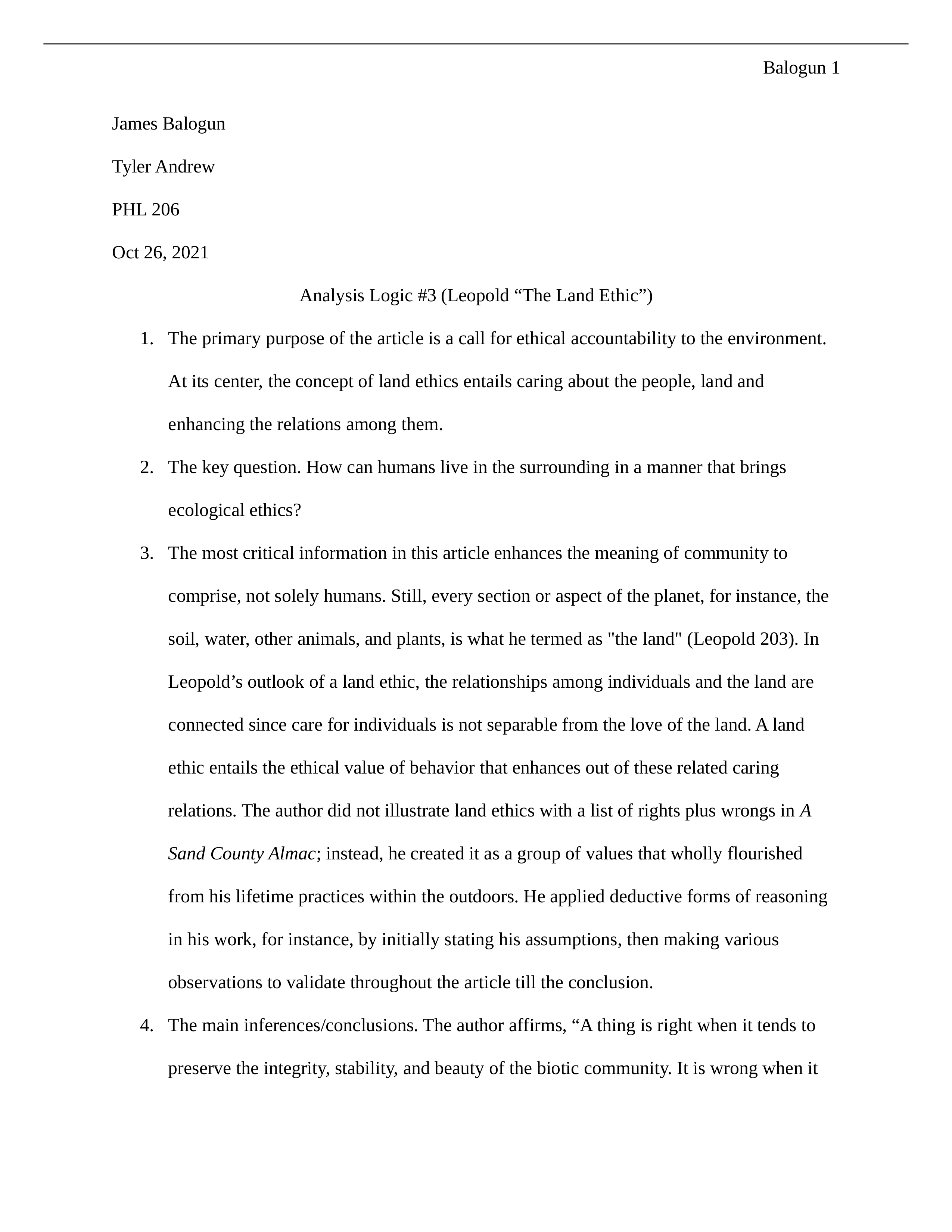 Analysis Logic 3 (Leopold The Land Ethic) answers.docx_d5rerlwqa69_page1