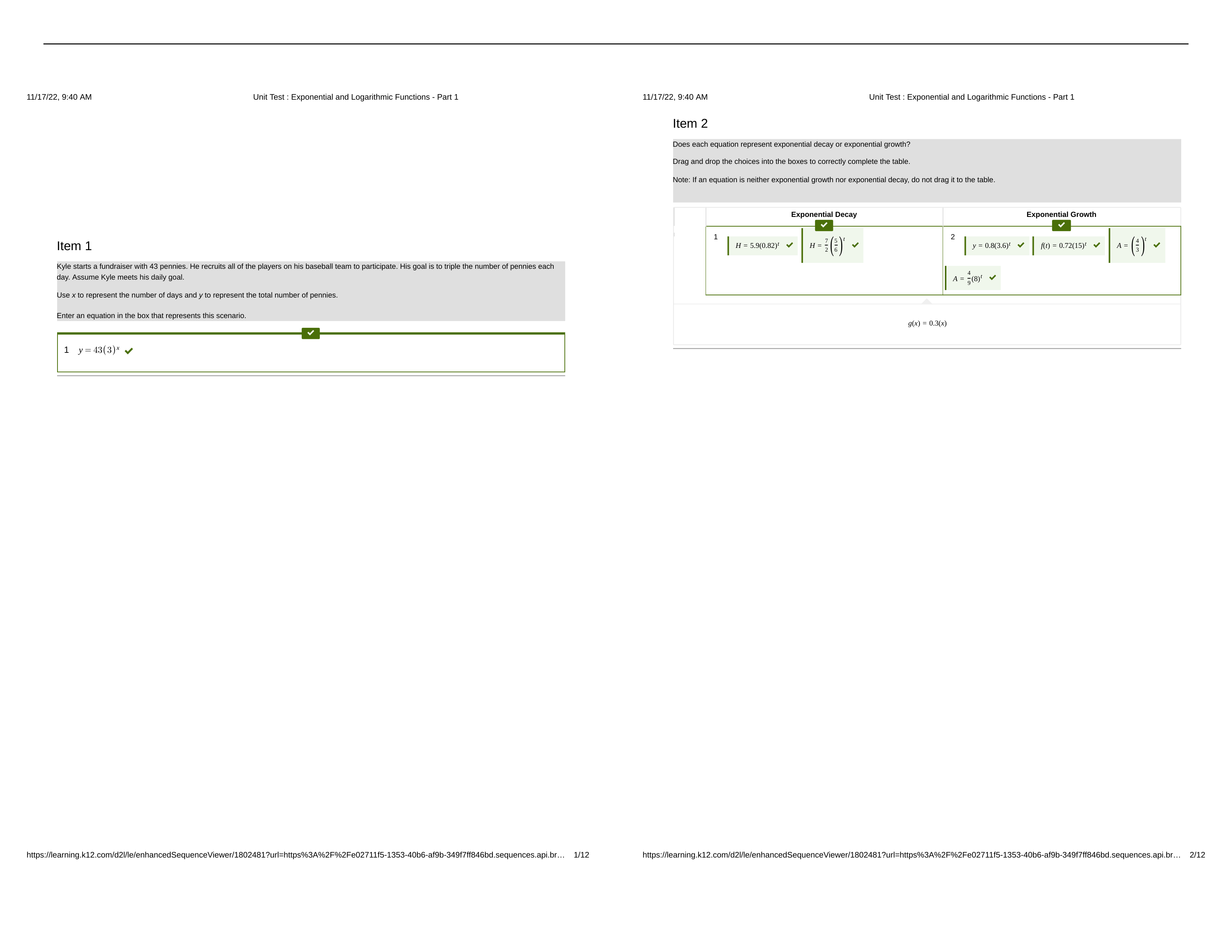 6.12 Unit Test_ Exponential and Logarithmic Functions - Part 1.pdf_d5zef4j7ftz_page1