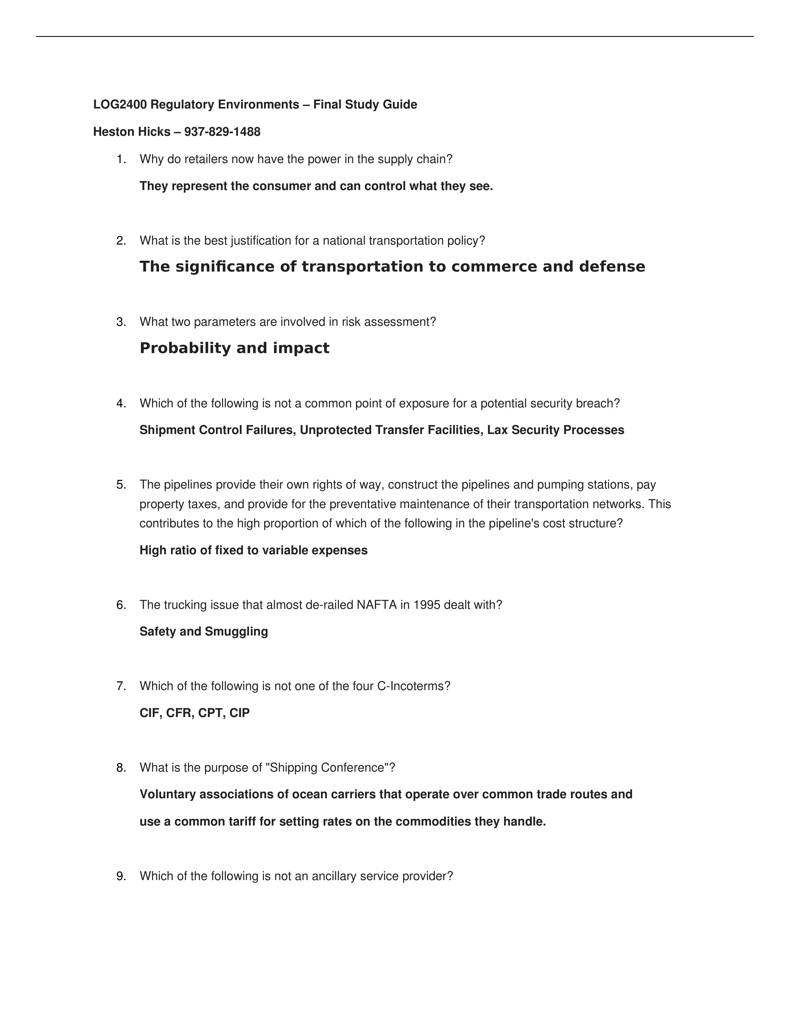 LOG2400 Regulatory Environments Study Guide_d61dpu43x6e_page1