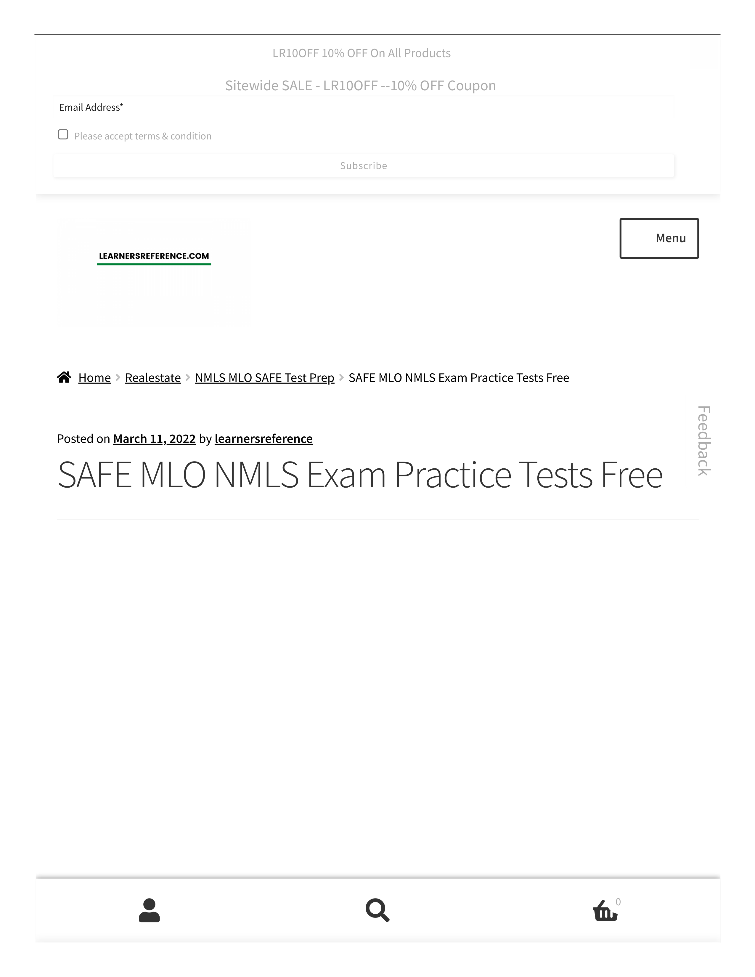 SAFE MLO NMLS Exam Practice Tests Free - Learnersreference.com.pdf_d63hqfq7zuh_page1