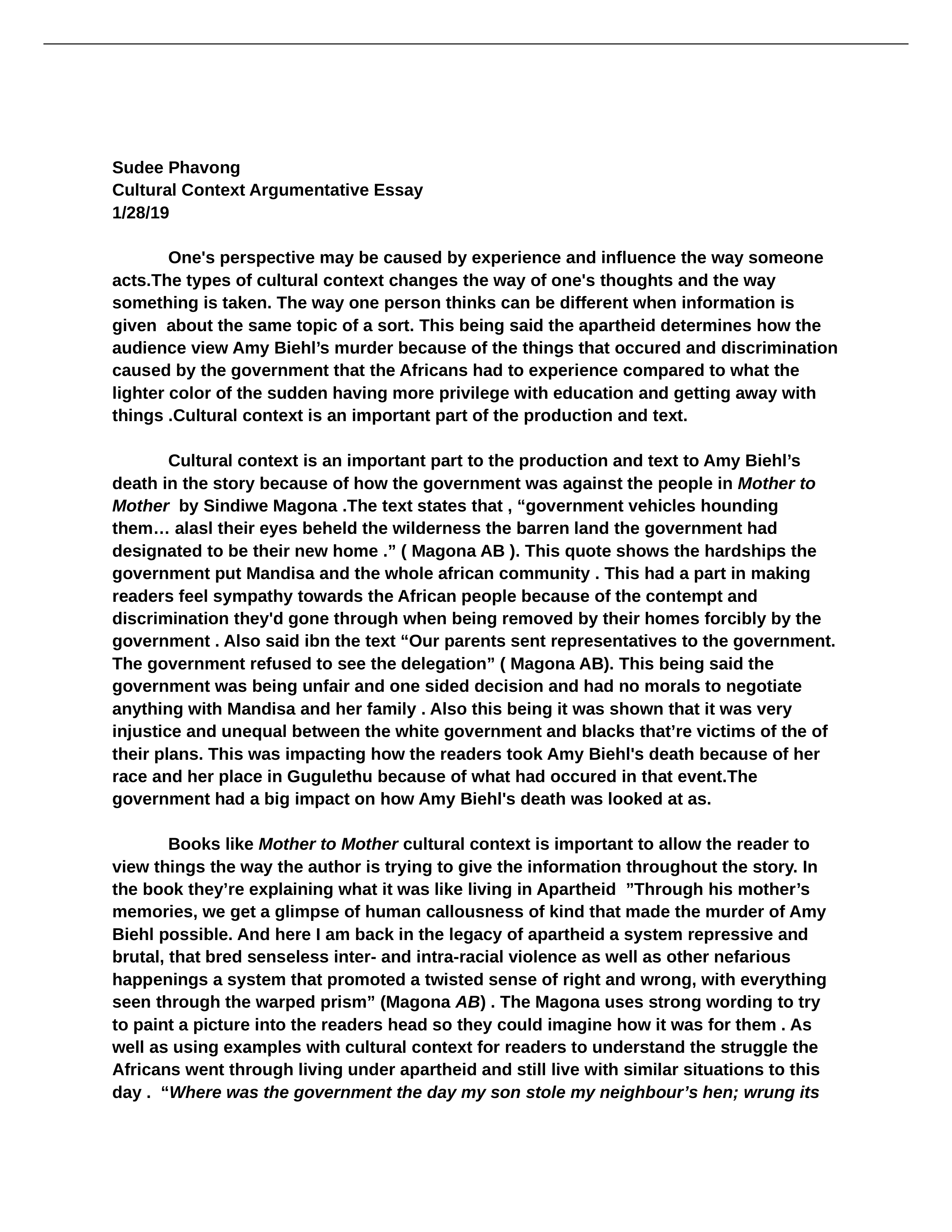 Mother to Mother Cultural Context Argumentative Essay - Sudee Phavong_d72duf9nh3f_page1