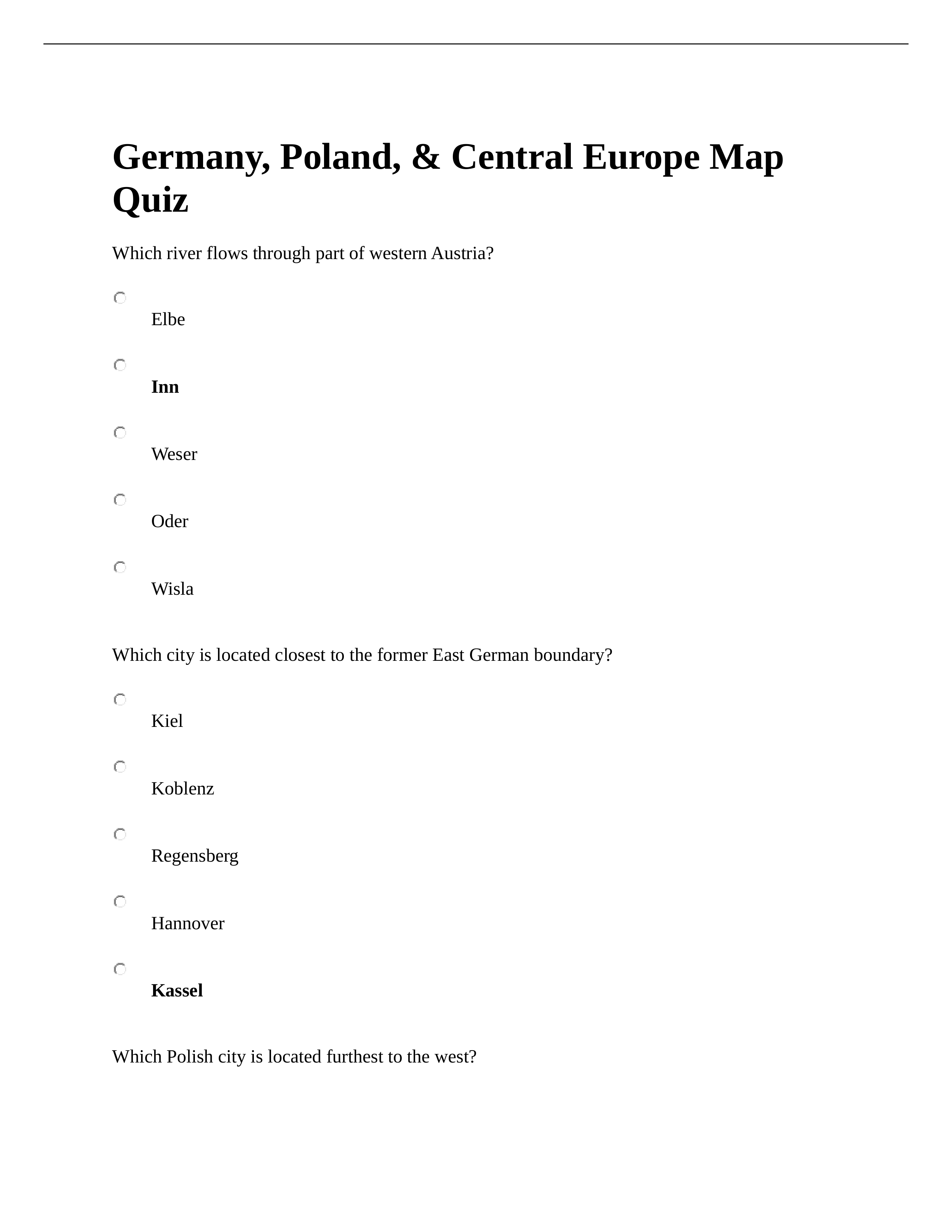 Germany, Poland, & Central Europe Map Quiz_d7paqr9bh3j_page1