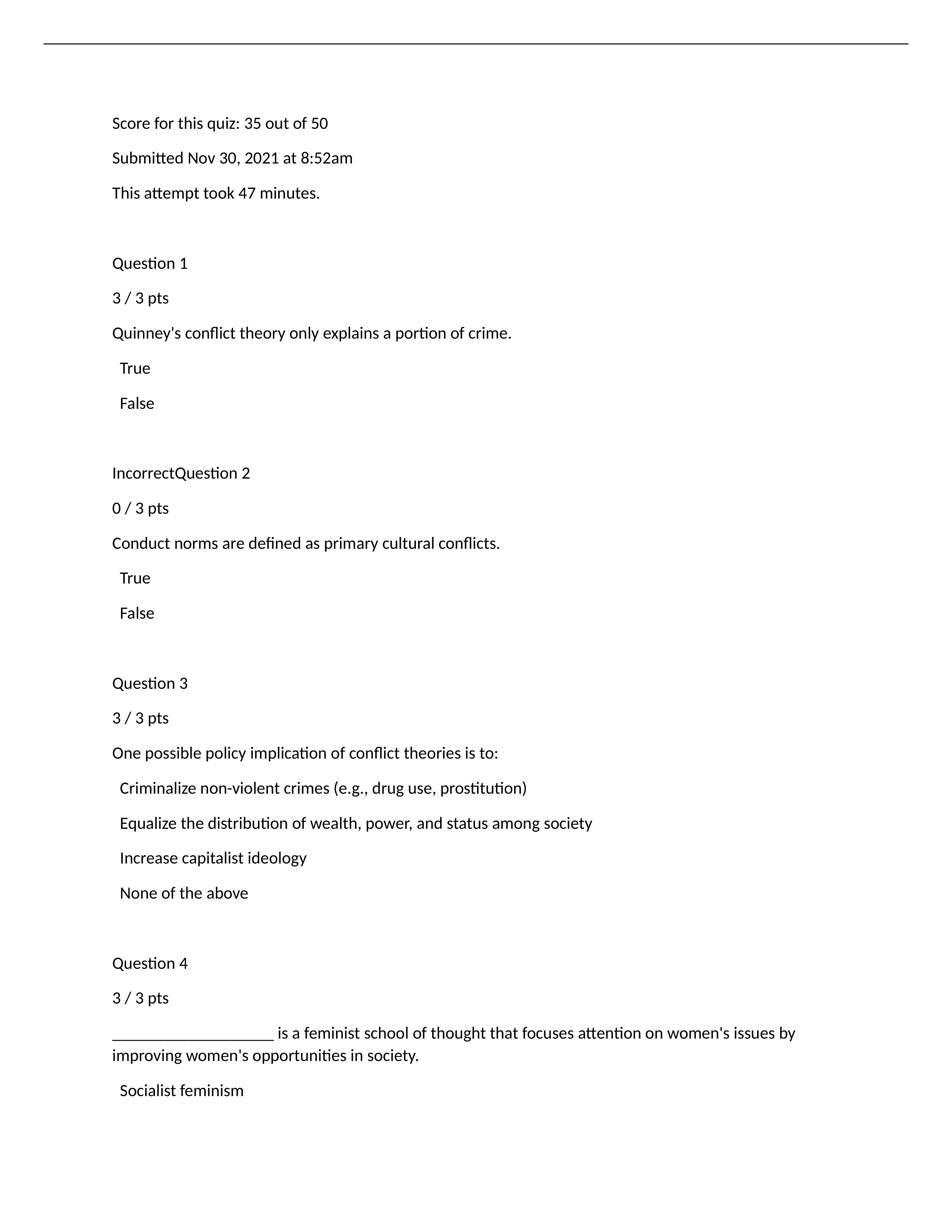 Quiz 6 Social Reaction, Social Conflict, & Critical Theories.docx_d7u5jtmr0zi_page1