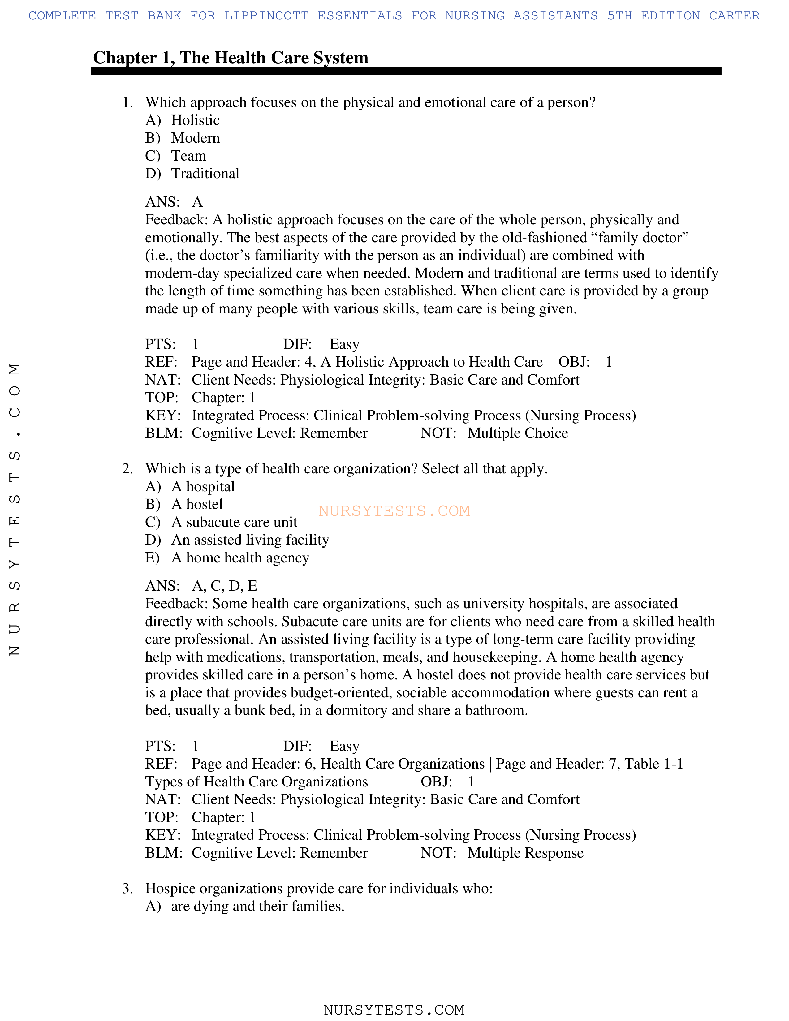 Test Bank for Lippincott Essentials for Nursing Assistants 5th Edition Carter.pdf_d7ycc61fvqo_page1