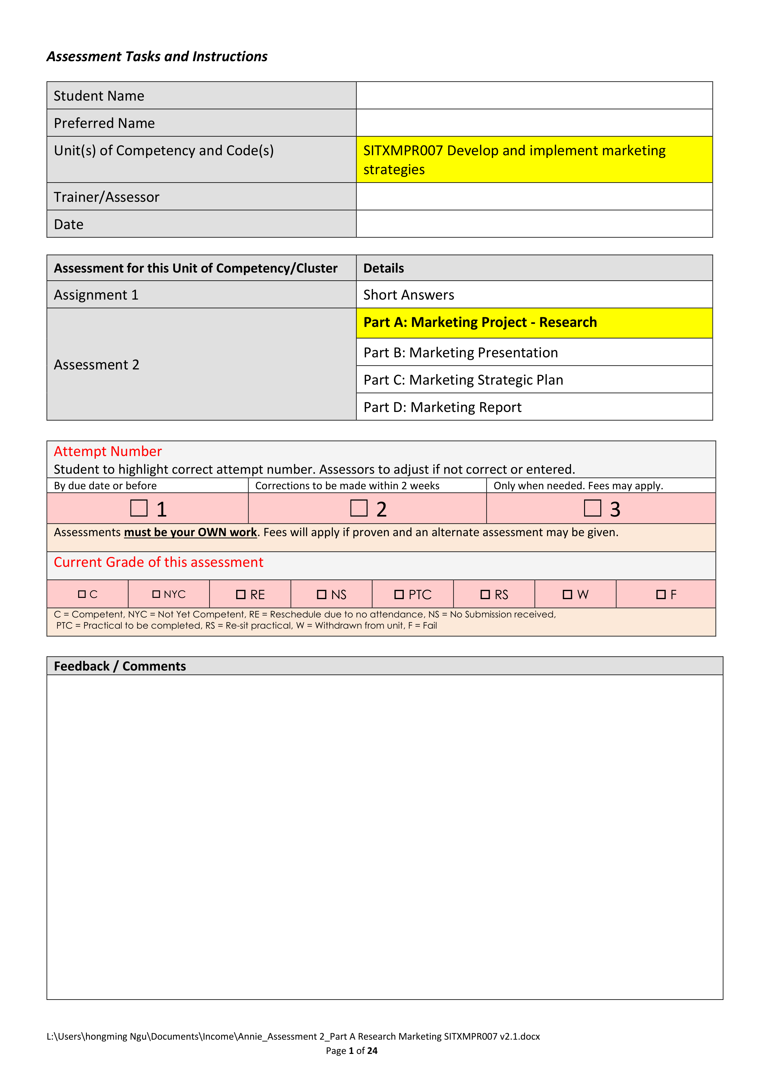 Annie_Assessment 2_Part A Research Marketing SITXMPR007 v2.1.pdf_d8aj4es4kfx_page1