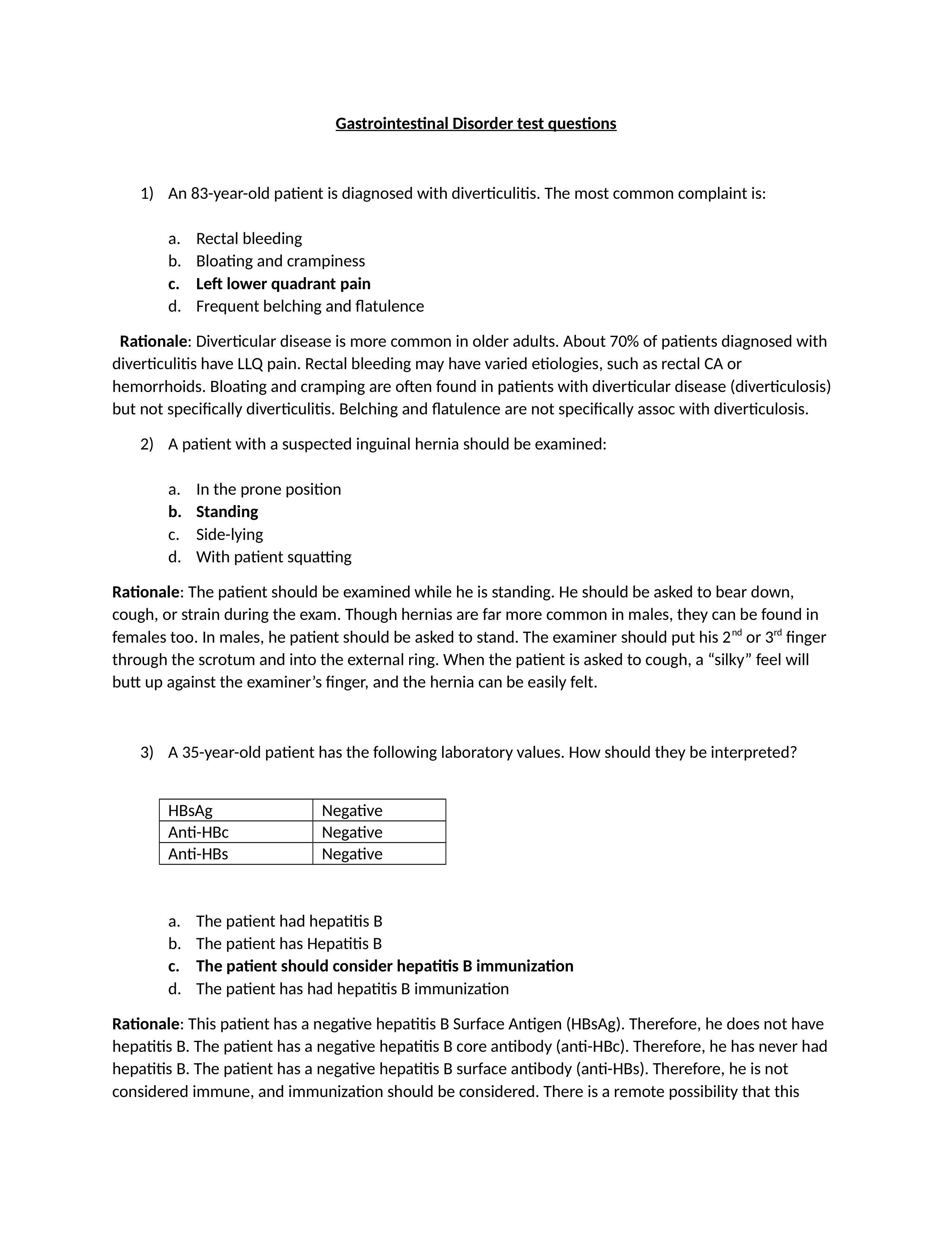 N655 -Gastrointestinal Disorder, hematology disorder Mens health test questions. with answers and ra_d8e467ztvxn_page1