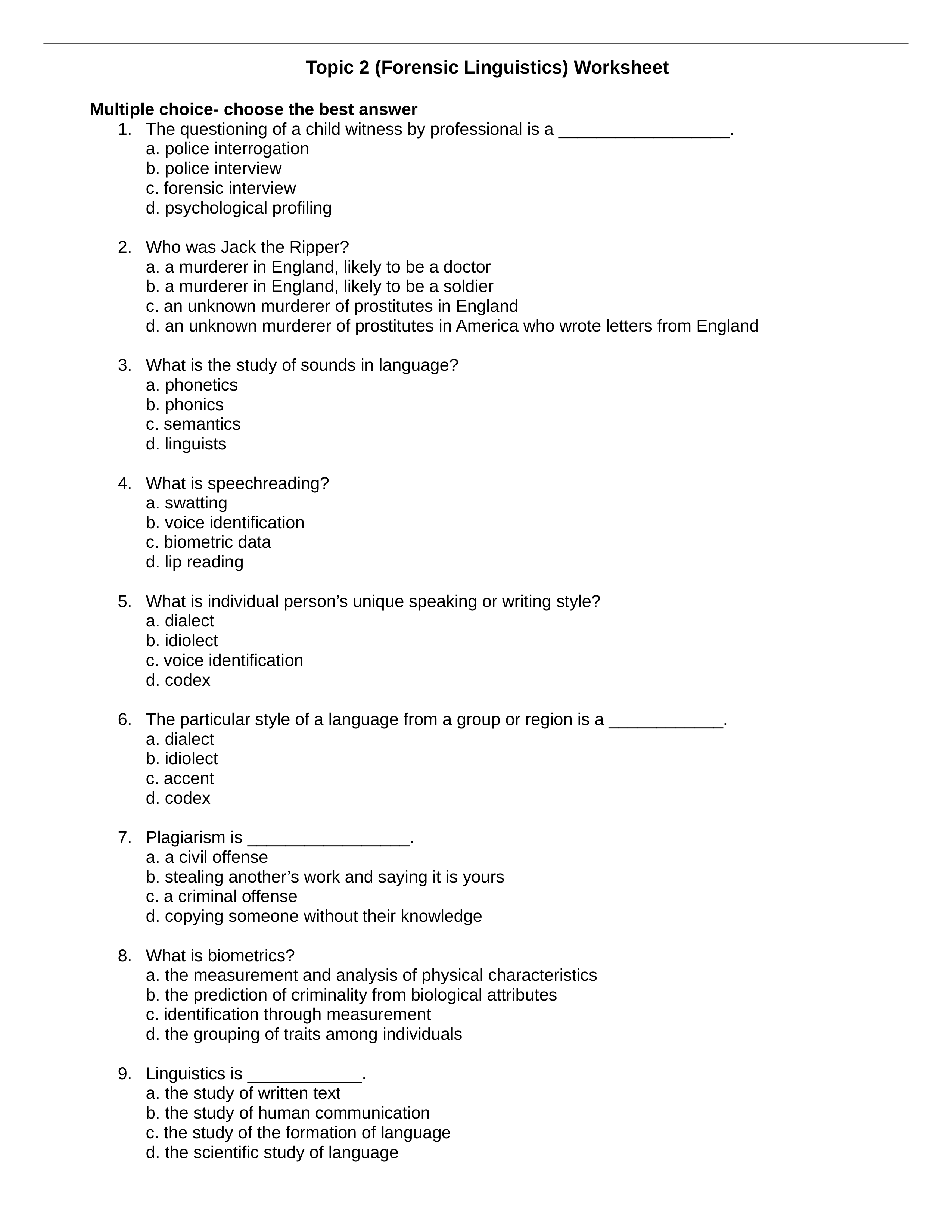 Topic 2 (Forensic Linguistics) worksheet.docx_d8eea1w4vtv_page1