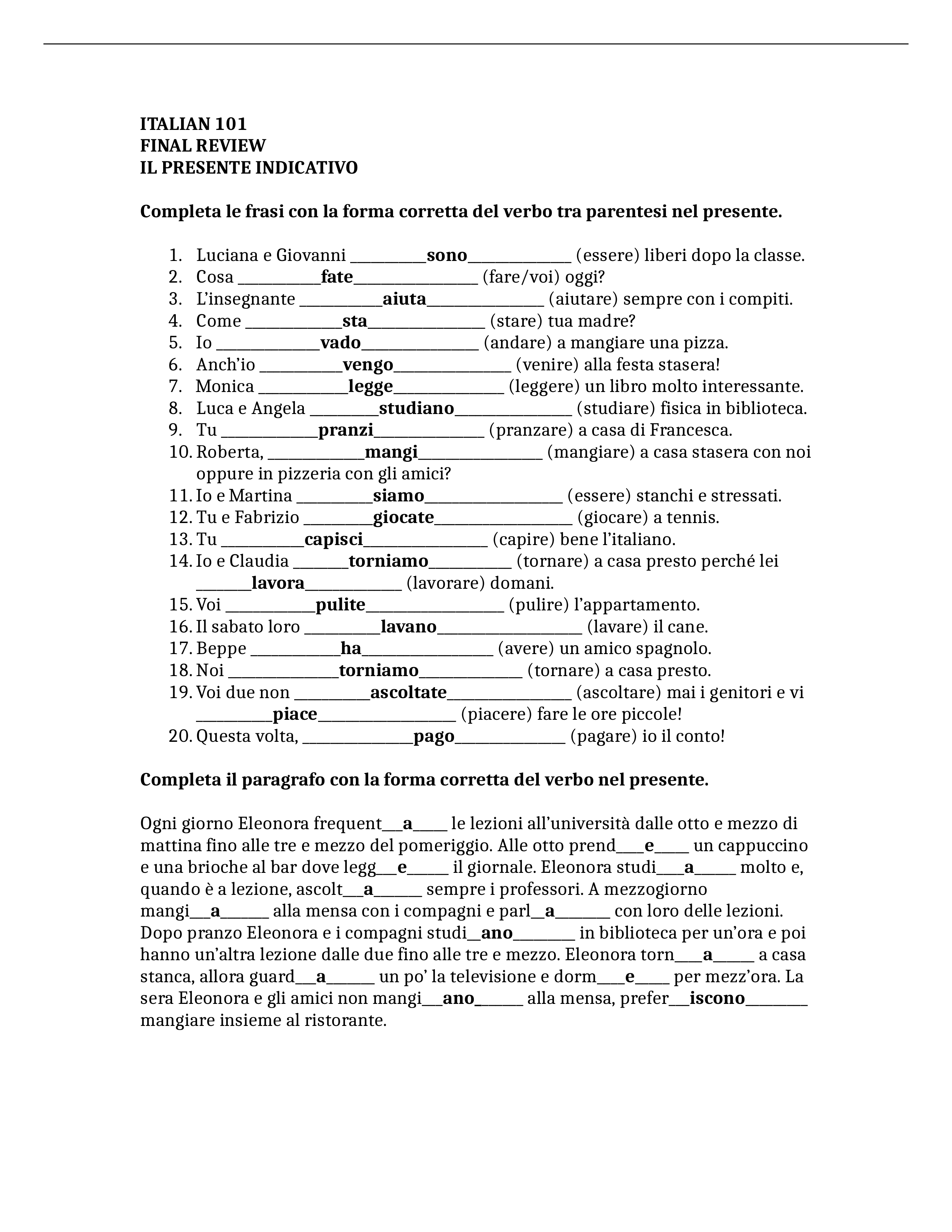 ITALIAN 101 FINAL REVIEW -- ANSWER KEY1.docx_d8x78kqzf2g_page1