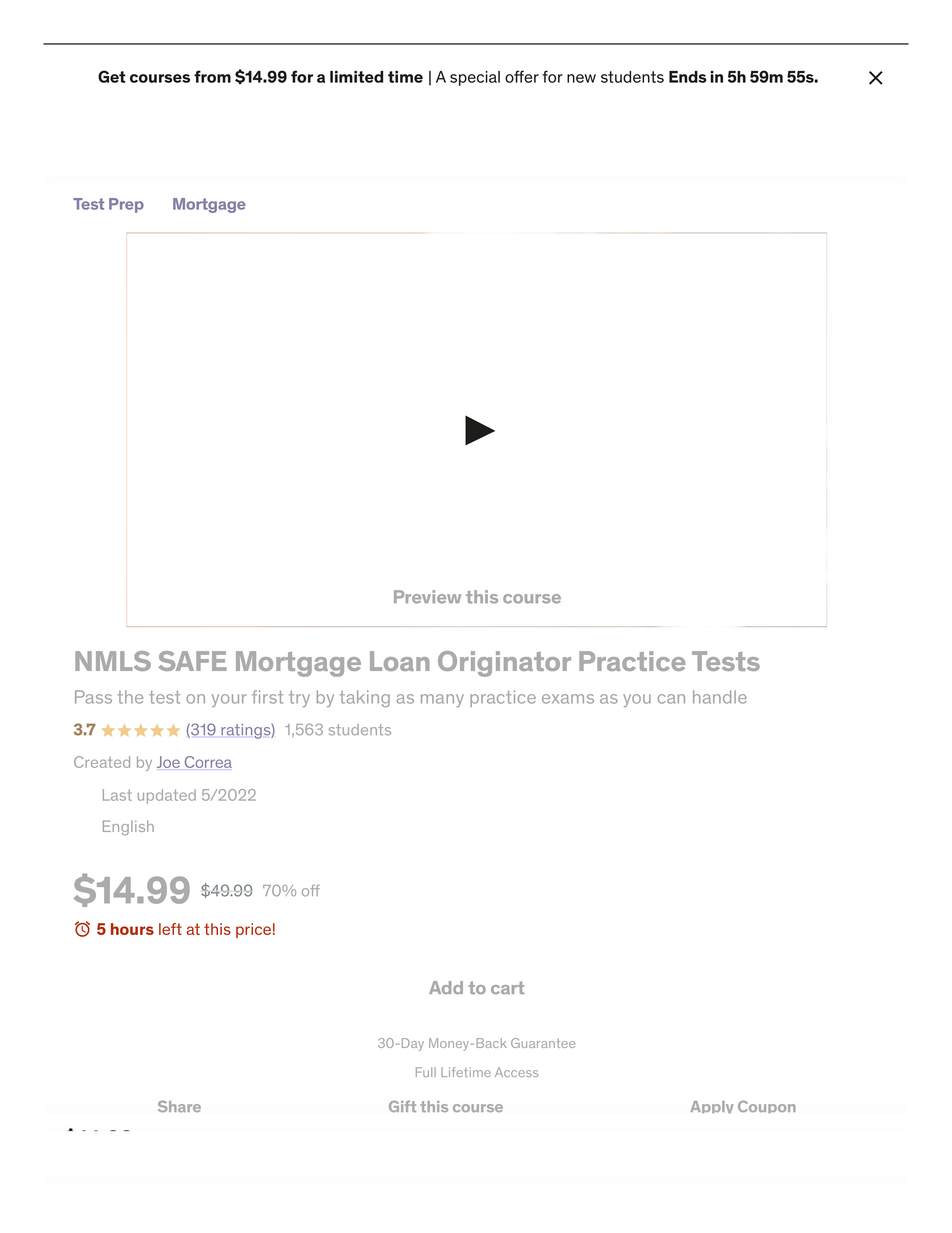 NMLS SAFE Mortgage Loan Originator Practice Tests _ Udemy.pdf_d9gky4i7107_page1