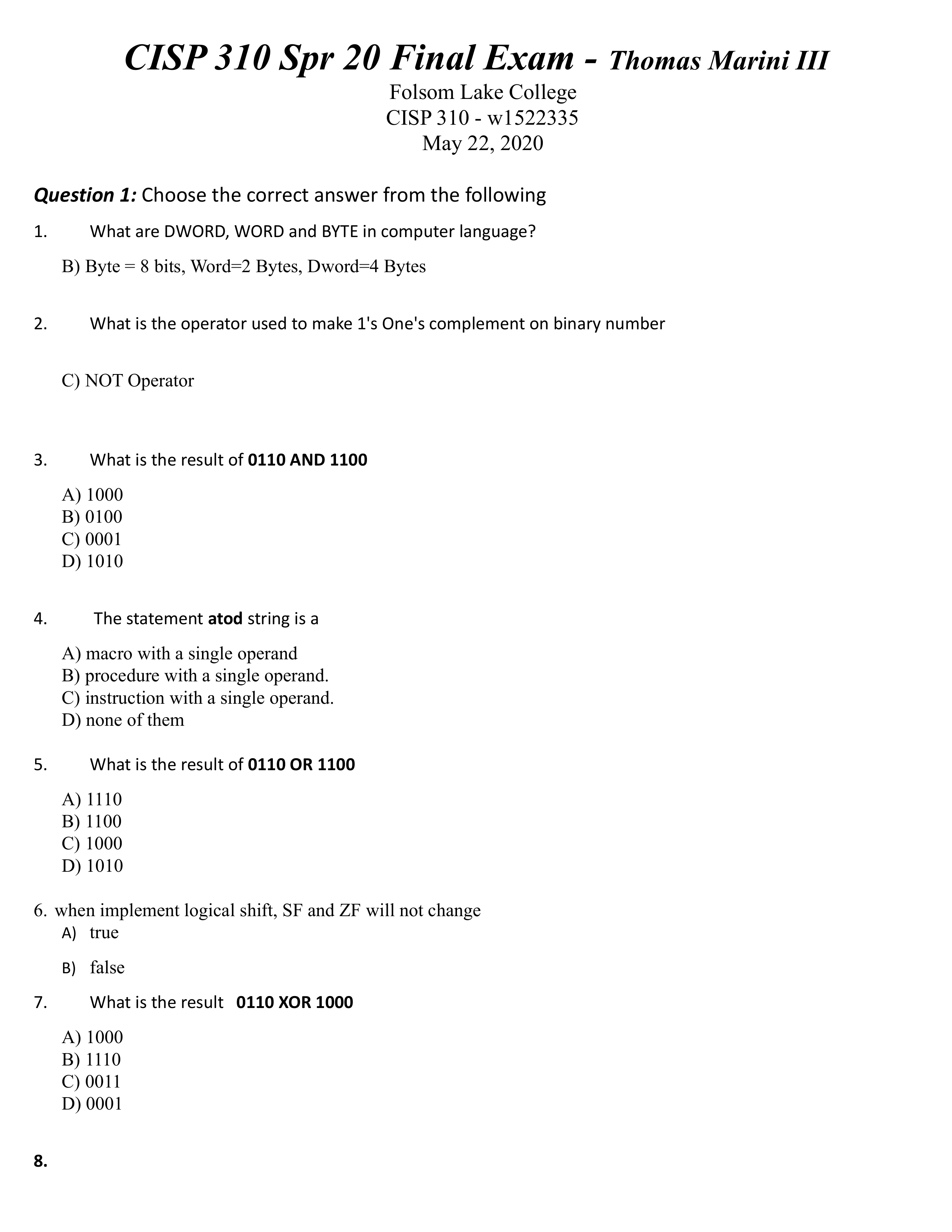 Answers to_ CISP310 Spr 20 Final Exam.pdf_d9og8cv8635_page1