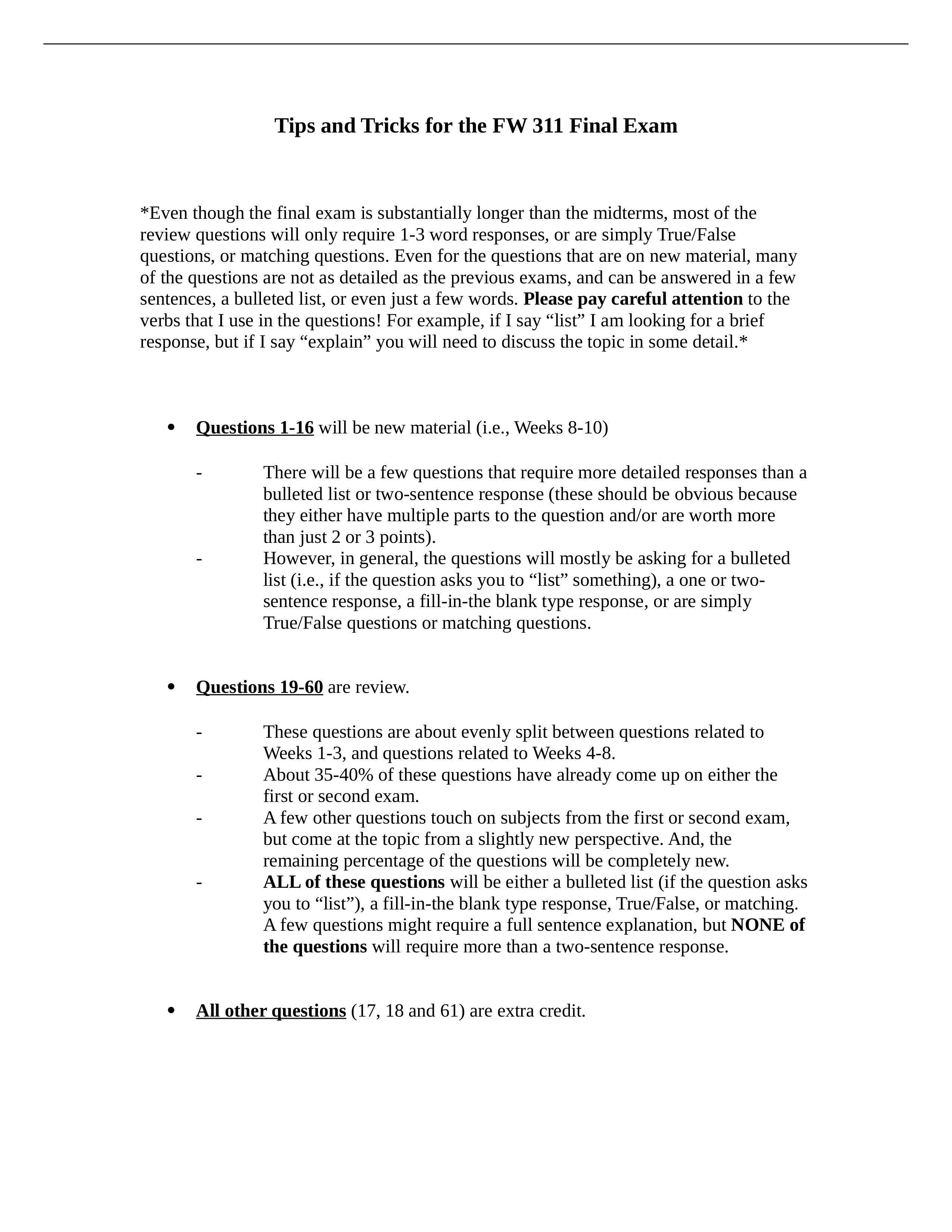 FW 311 final exam study guide.docx_d9tj8vsyxhe_page1