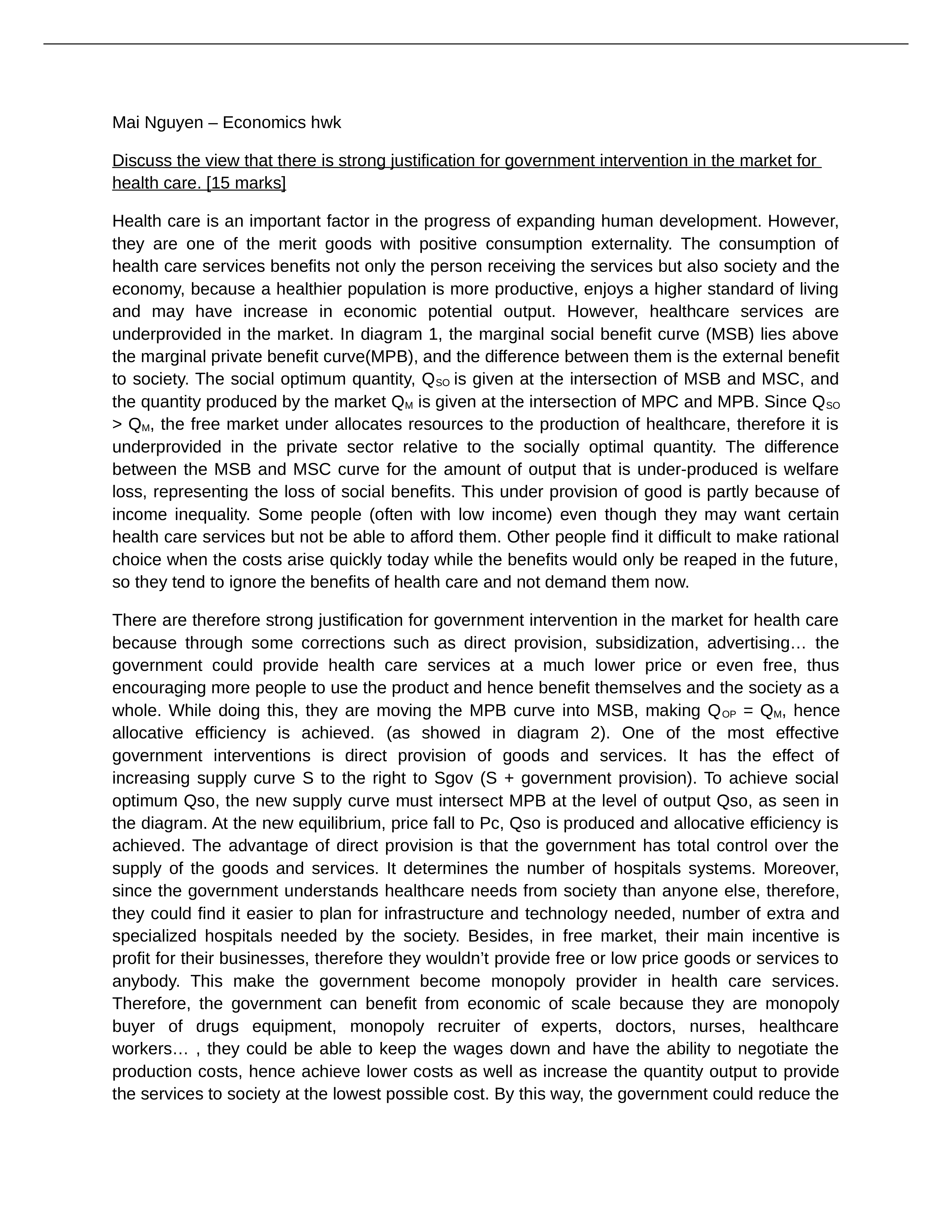 Discuss the view that there is strong justification for government intervention in the market for he_d9um8zdmj8p_page1