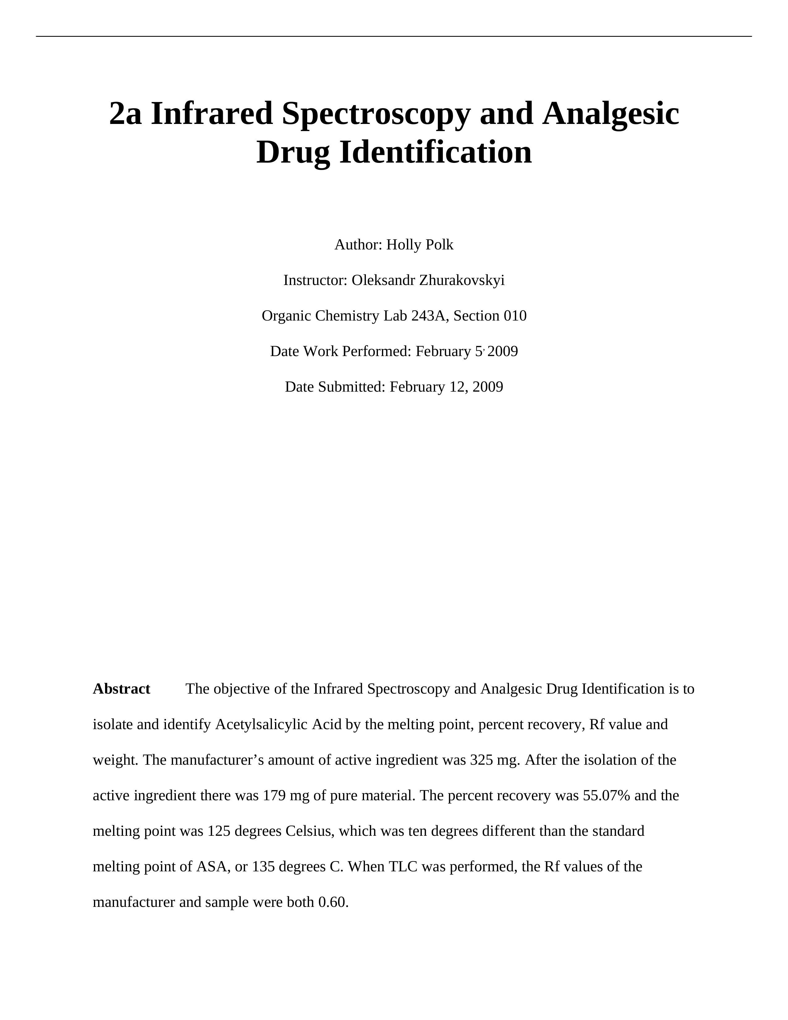 2a Infrared Spectroscopy and Analgesic Drug Identification_d9ve2lz6hqq_page1