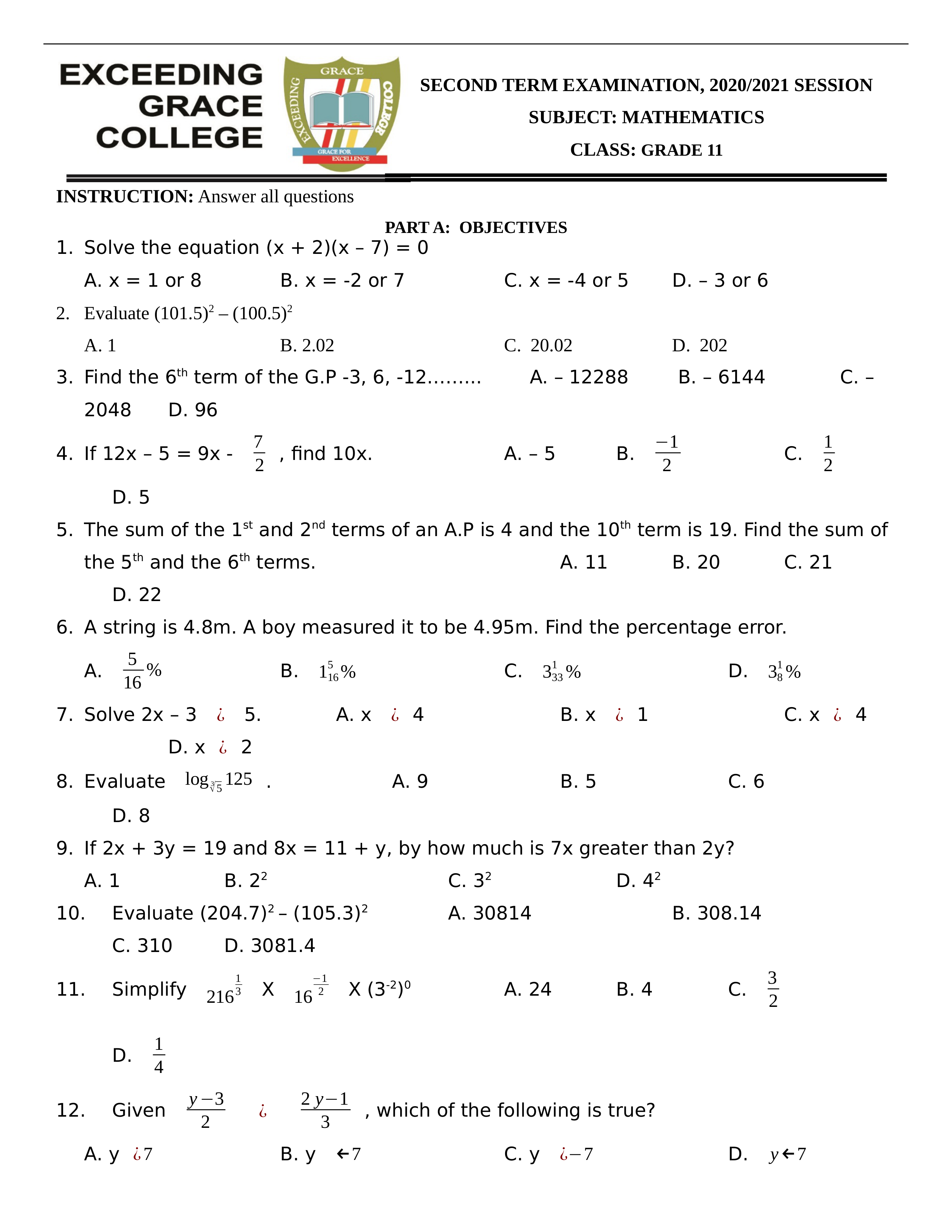 Exam Questions Second Term SS 2 Mathematics.docx_d9y1iz0208u_page1