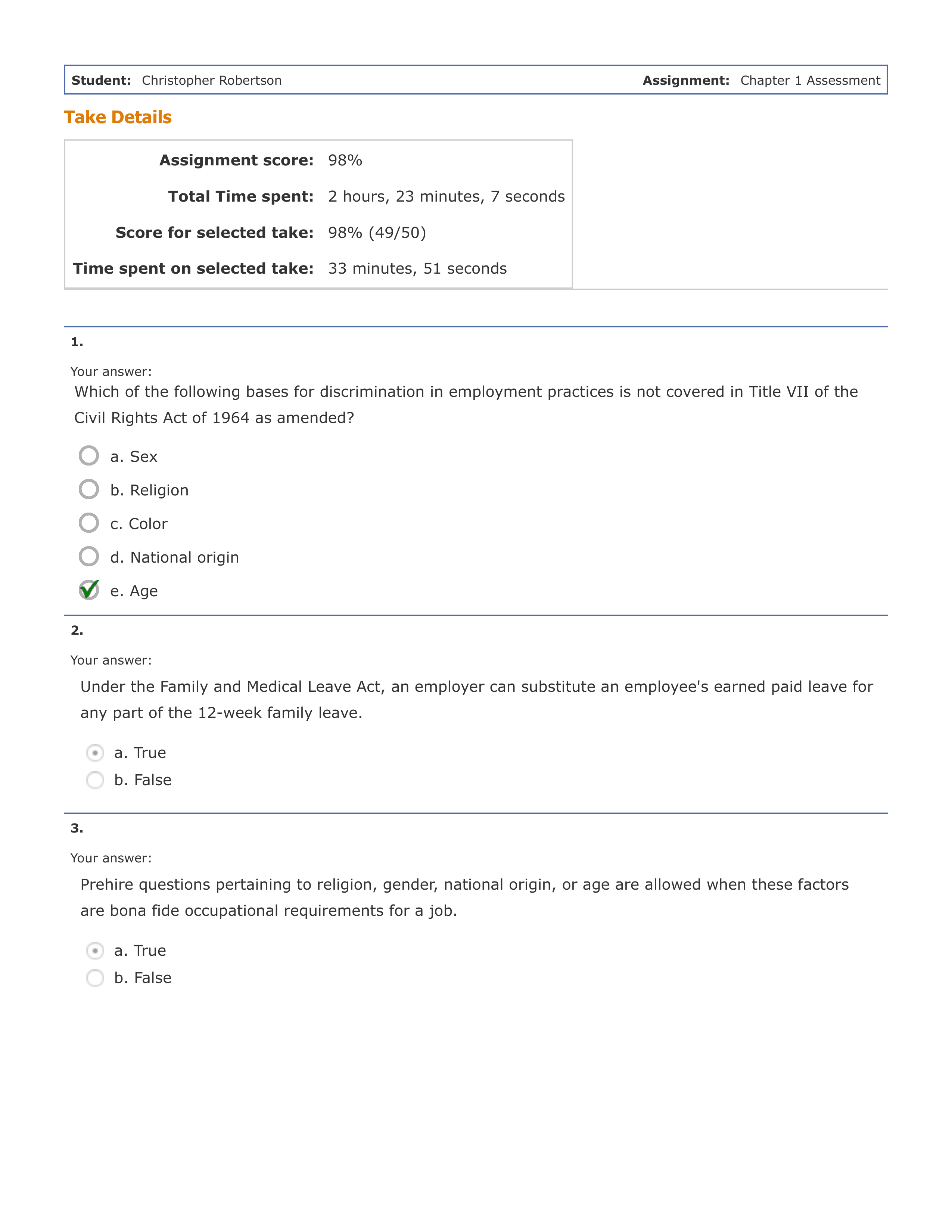 Chapter 1 Assessment (98%) - Payroll Accounting - Tolland/Beig Text_daded4yvmqz_page1