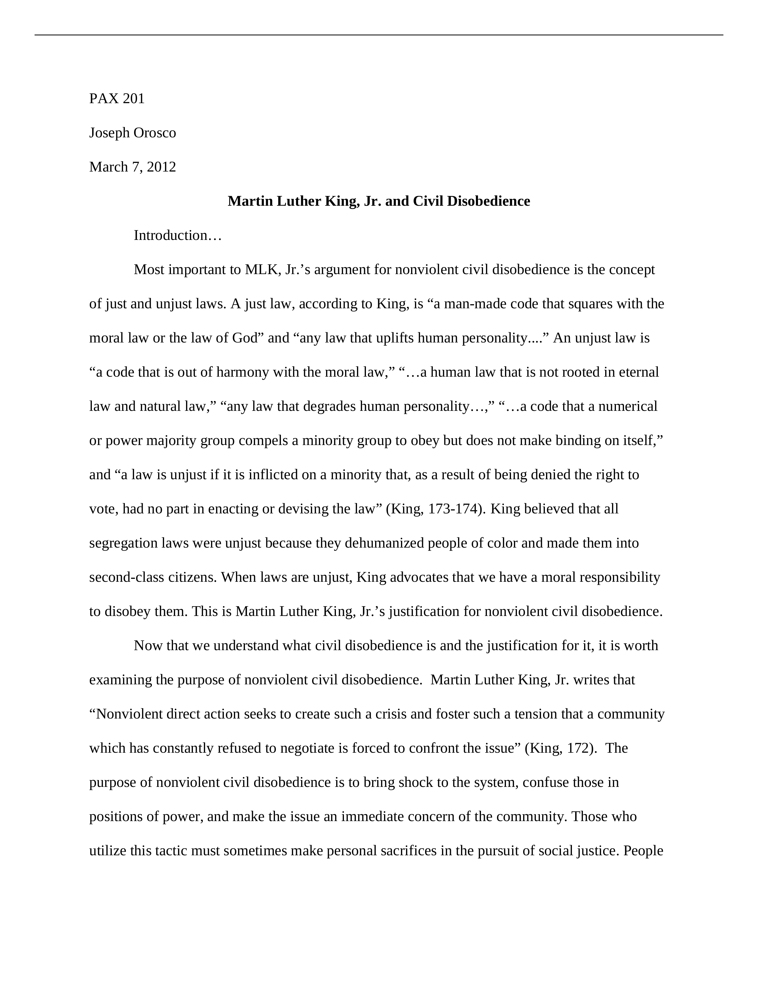 Short Essay 2 - Martin Luther King Jr and Civil Disobedience_dagjmd6asx4_page1