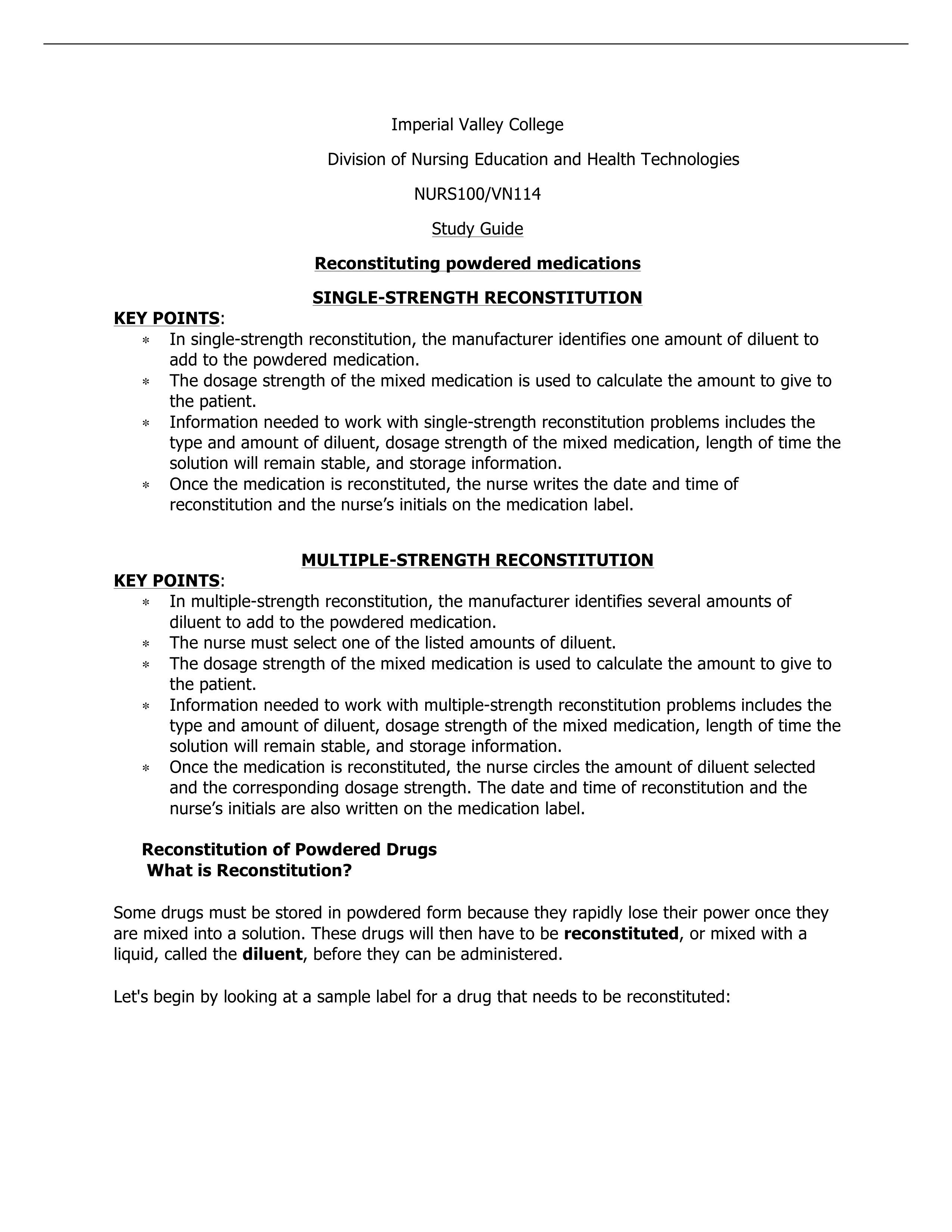 Study Guide Reconstituting Powdered  Medications_dalziy3rc16_page1