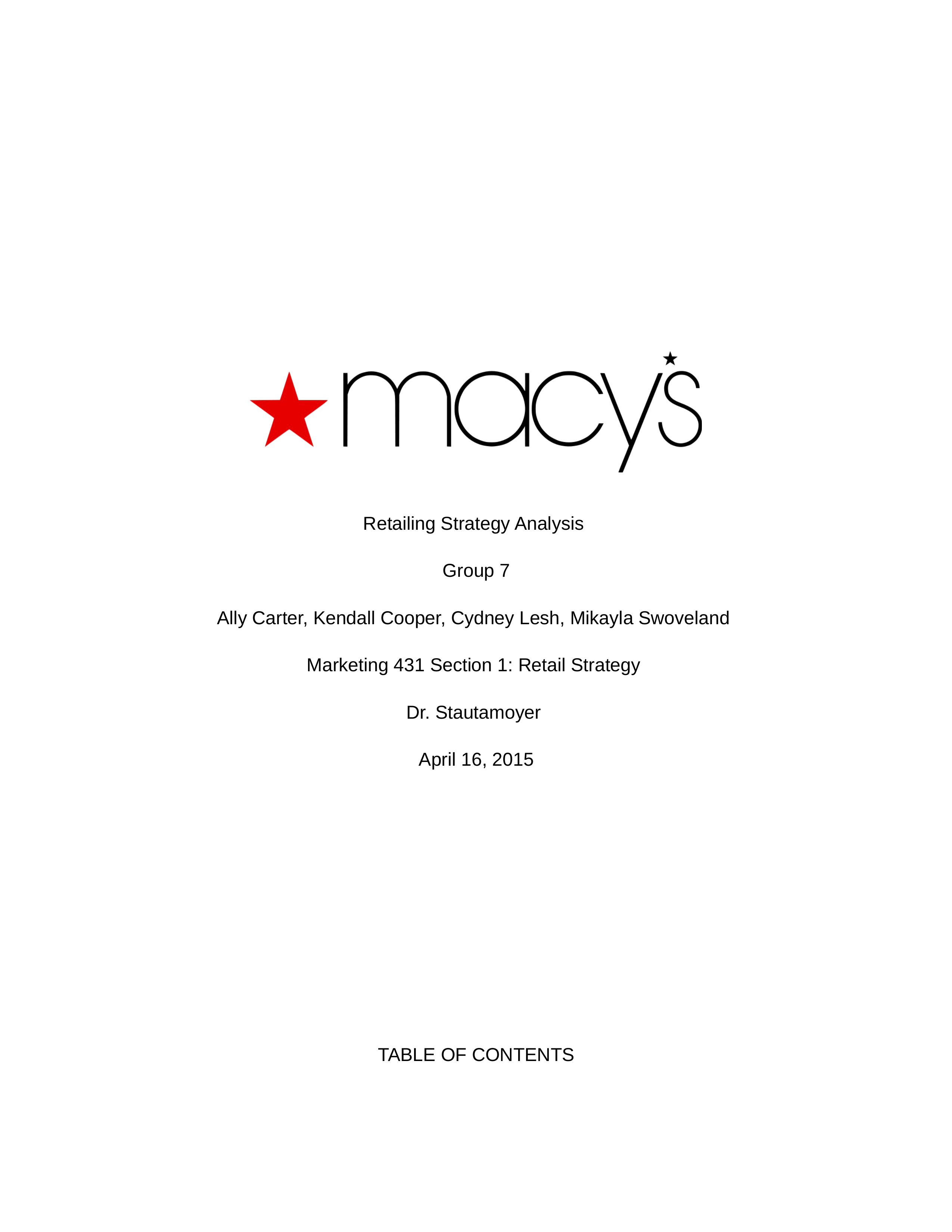 Retail Management Macys Strategy Analysis Final Project_damggs3by3d_page1