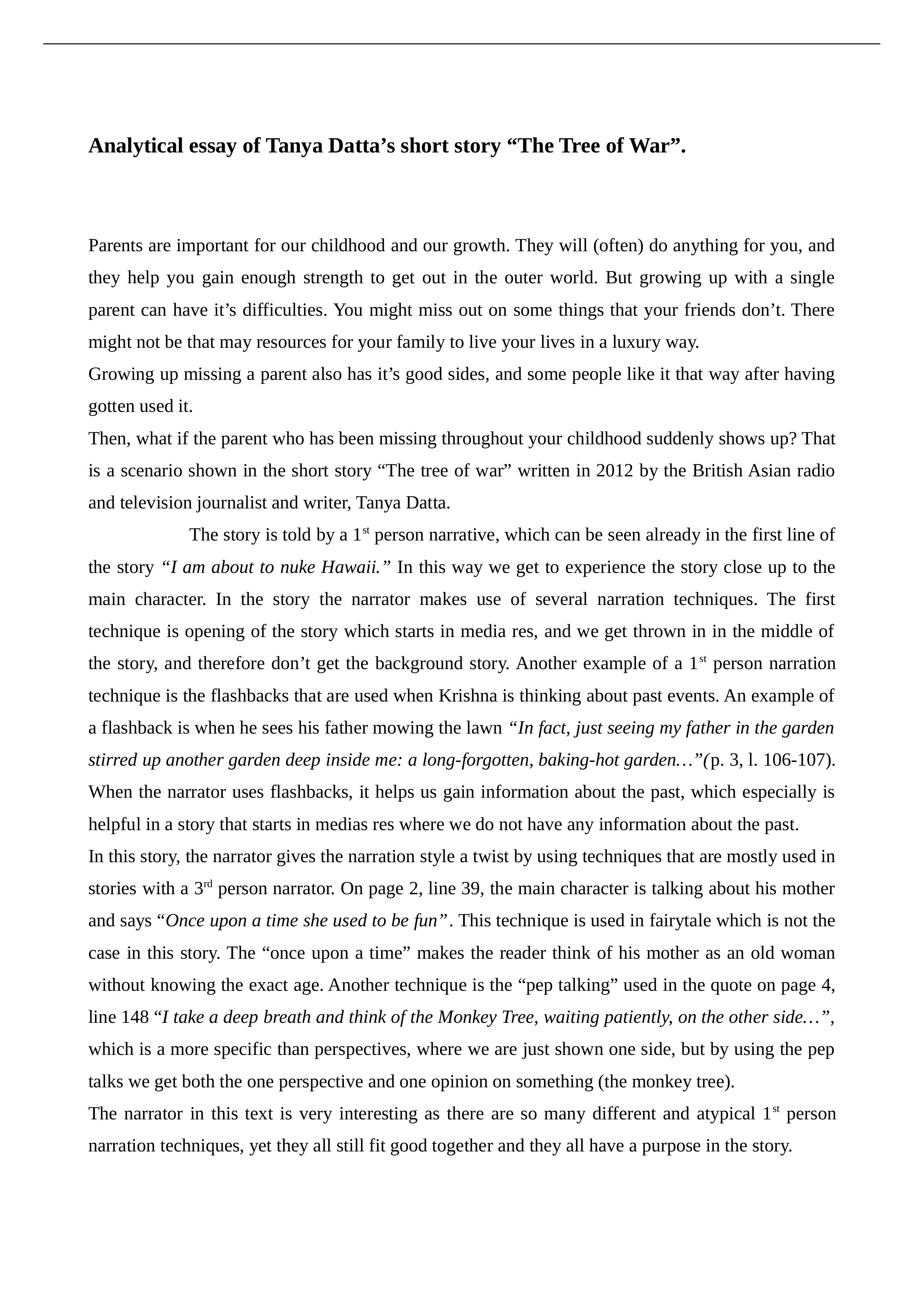 Analytical essay of Tanya Datta's short story.docx_dauxe5vrum2_page1