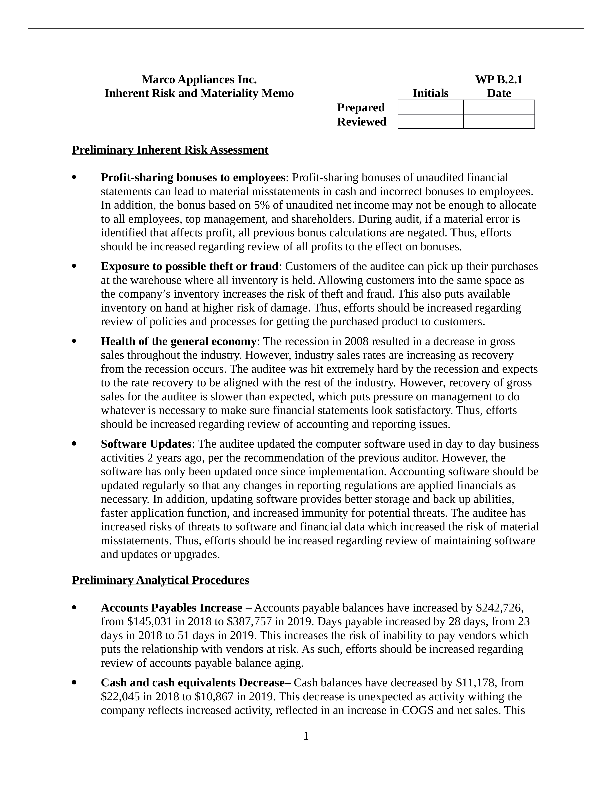 ACCT 628 Marco Appliances Inc. - Inherent Risk and Materiality Memo.docx_db0d59pzqgx_page1