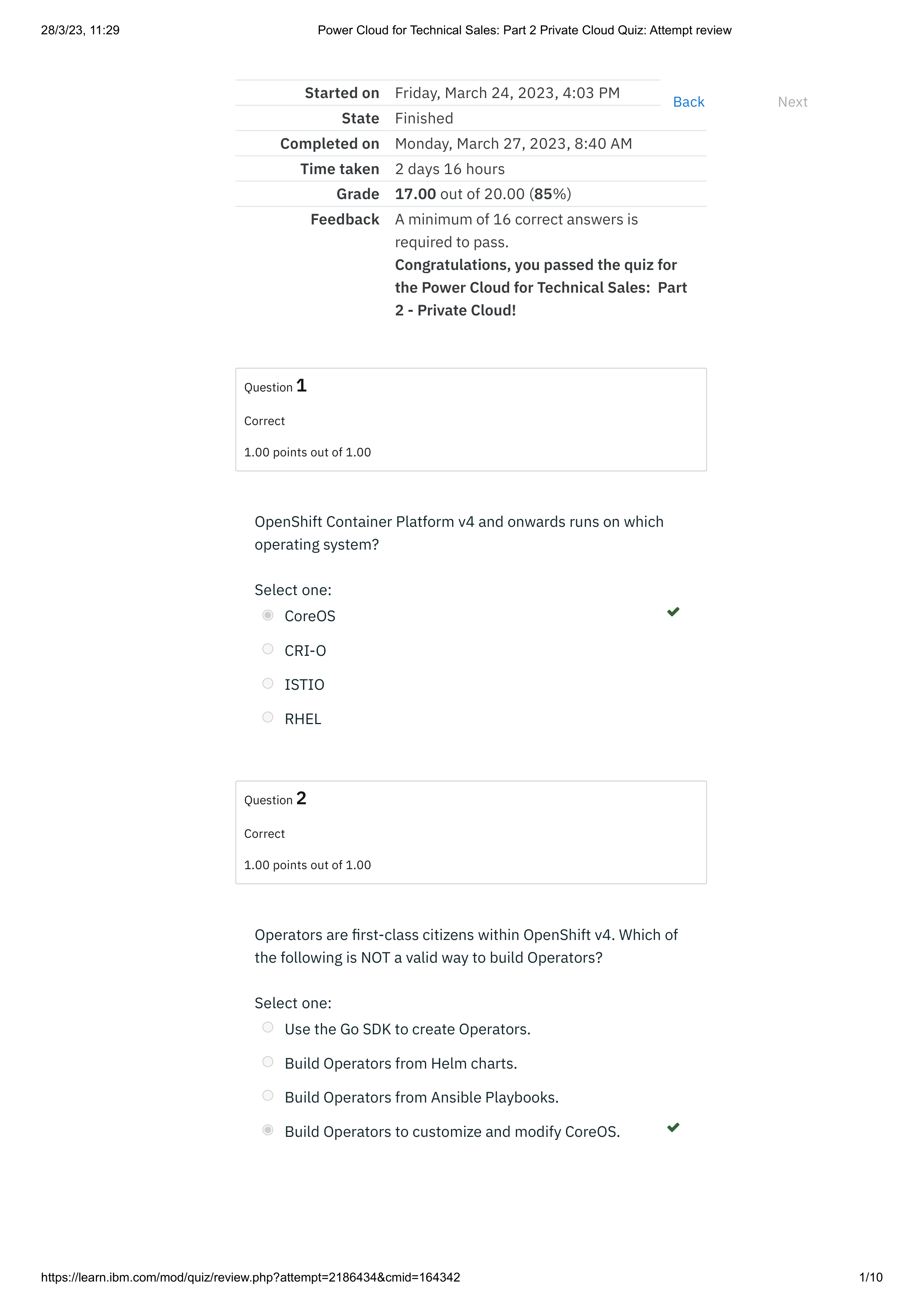 Power Cloud for Technical Sales_ Part 2 Private Cloud Quiz_ Attempt review.pdf_db379qxqrpj_page1