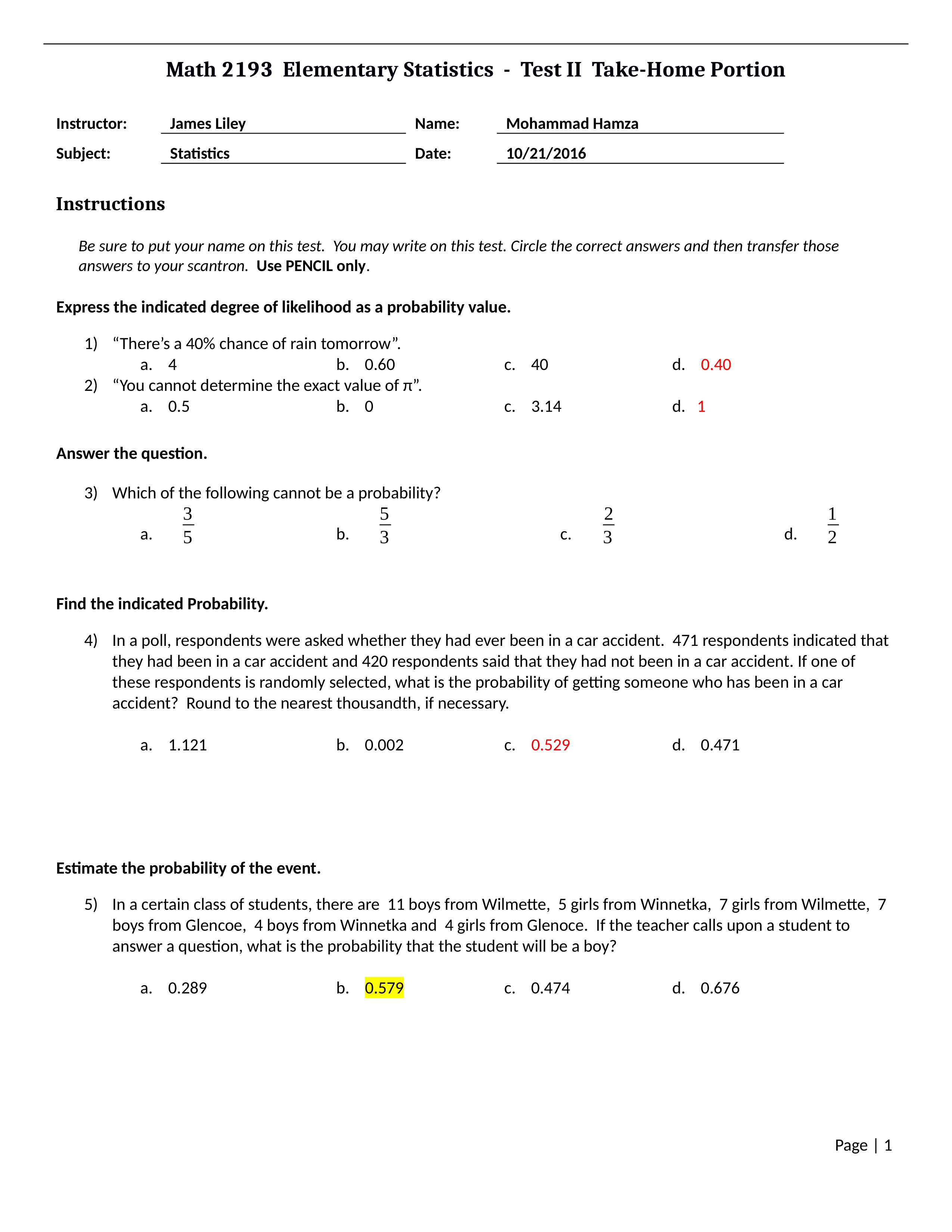 Math 2193  Elementary Statistics TAKEHOME Test II_dbkl5kmvsv5_page1