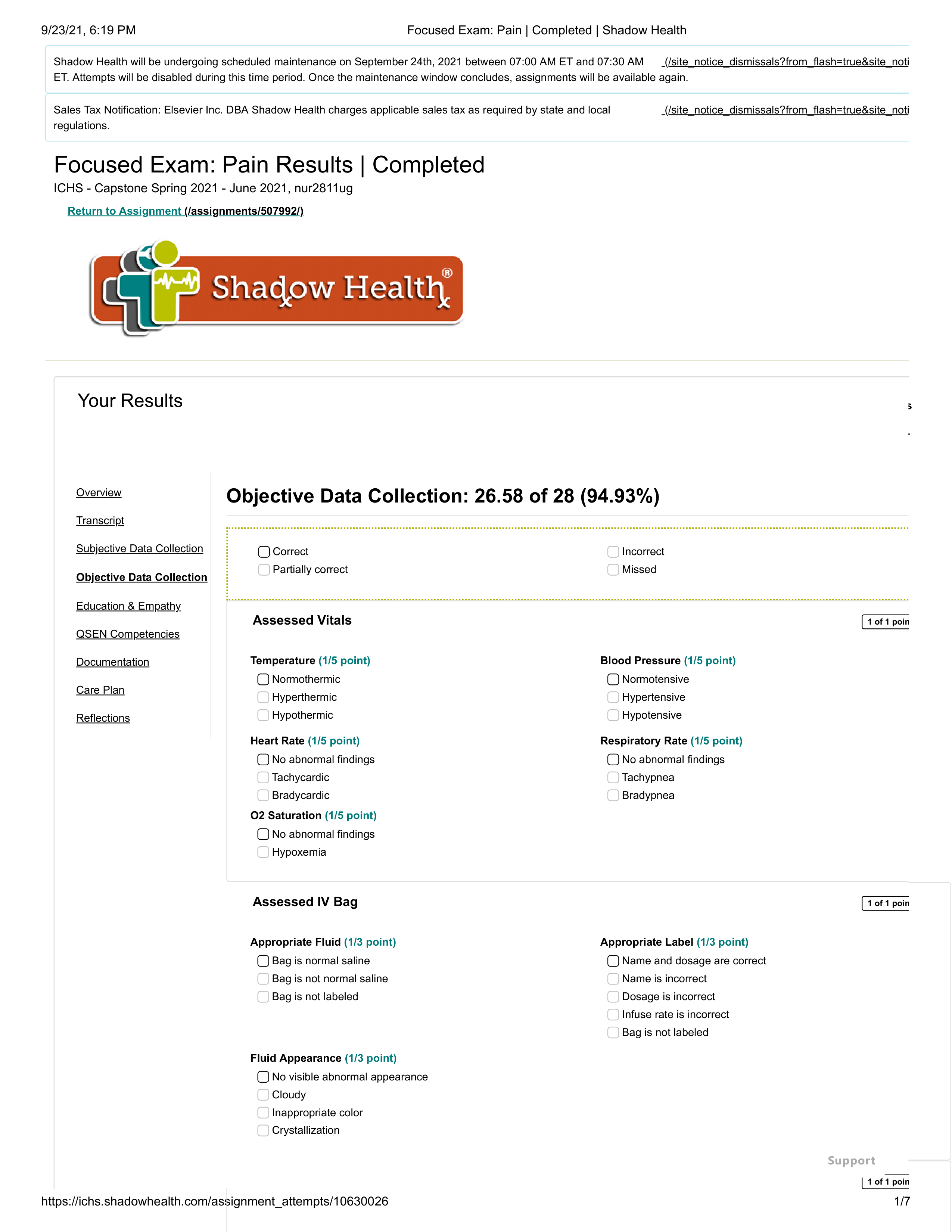 Focused Exam Pain Results Completed - Edward Carter - Objective Data Collection.pdf_dbxd6om4nb3_page1