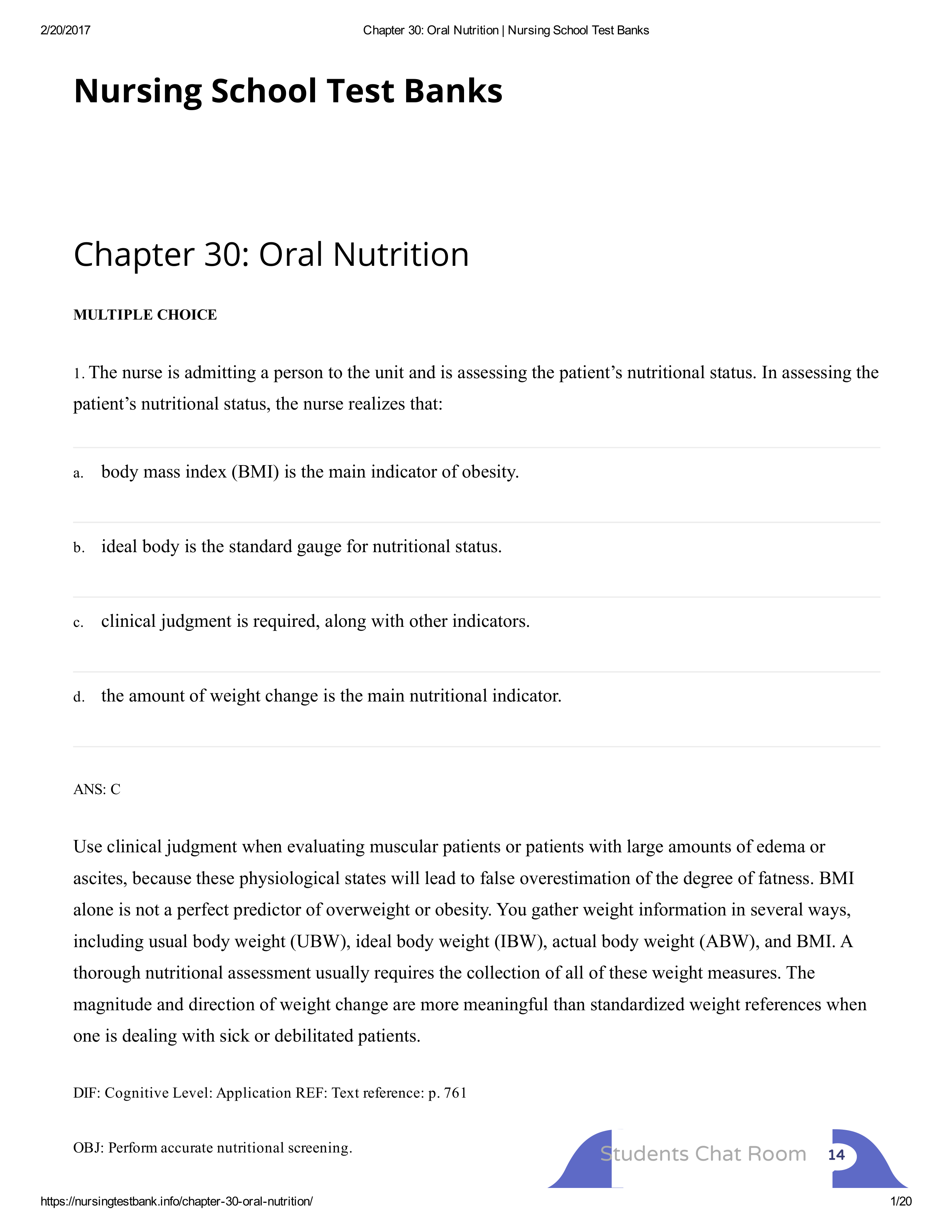 Chapter 30_ Oral Nutrition _ Nursing School Test Banks_dc2ckc3x7hl_page1