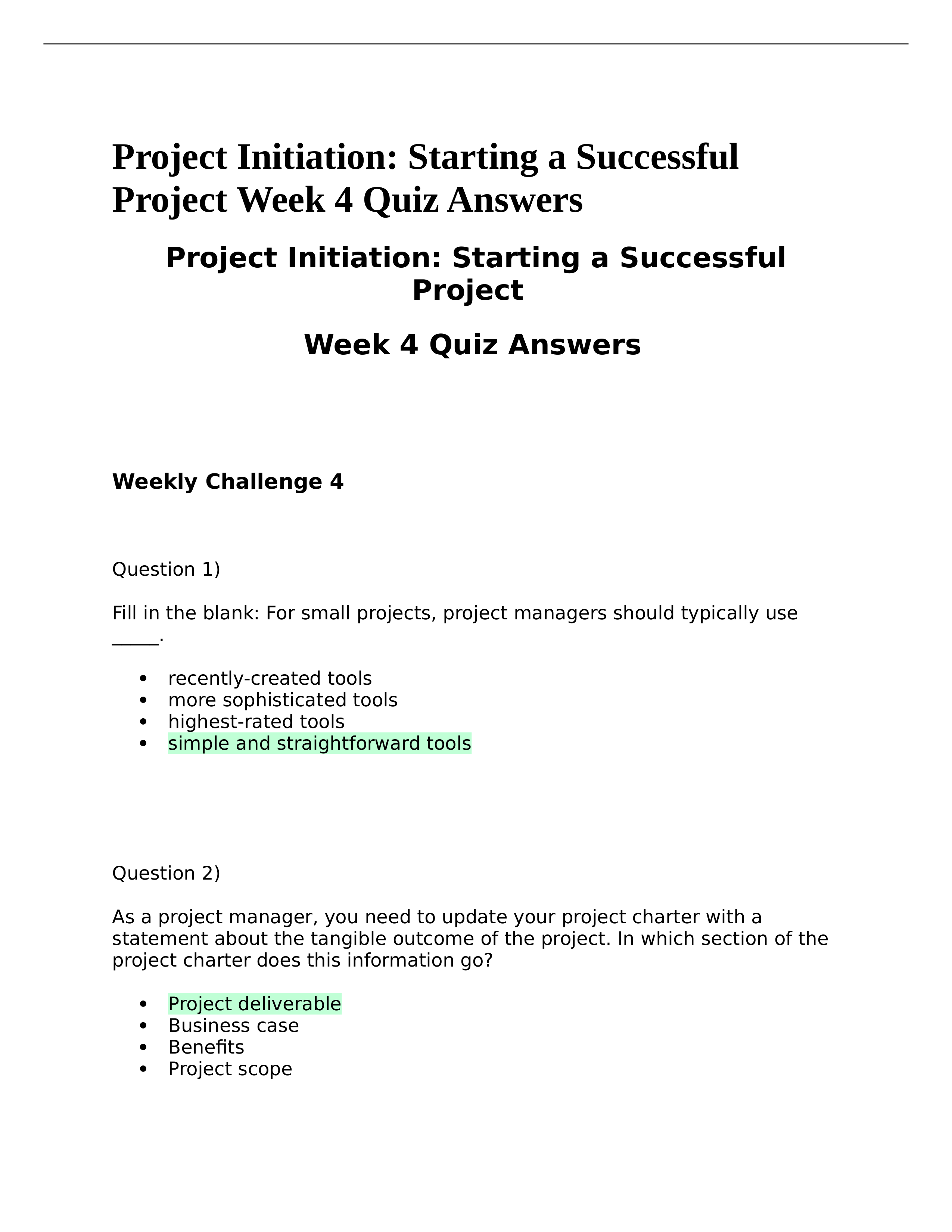 Project Initiation Starting a Successful Project Week 4 Quiz Answers .docx_dcfpmstavz1_page1