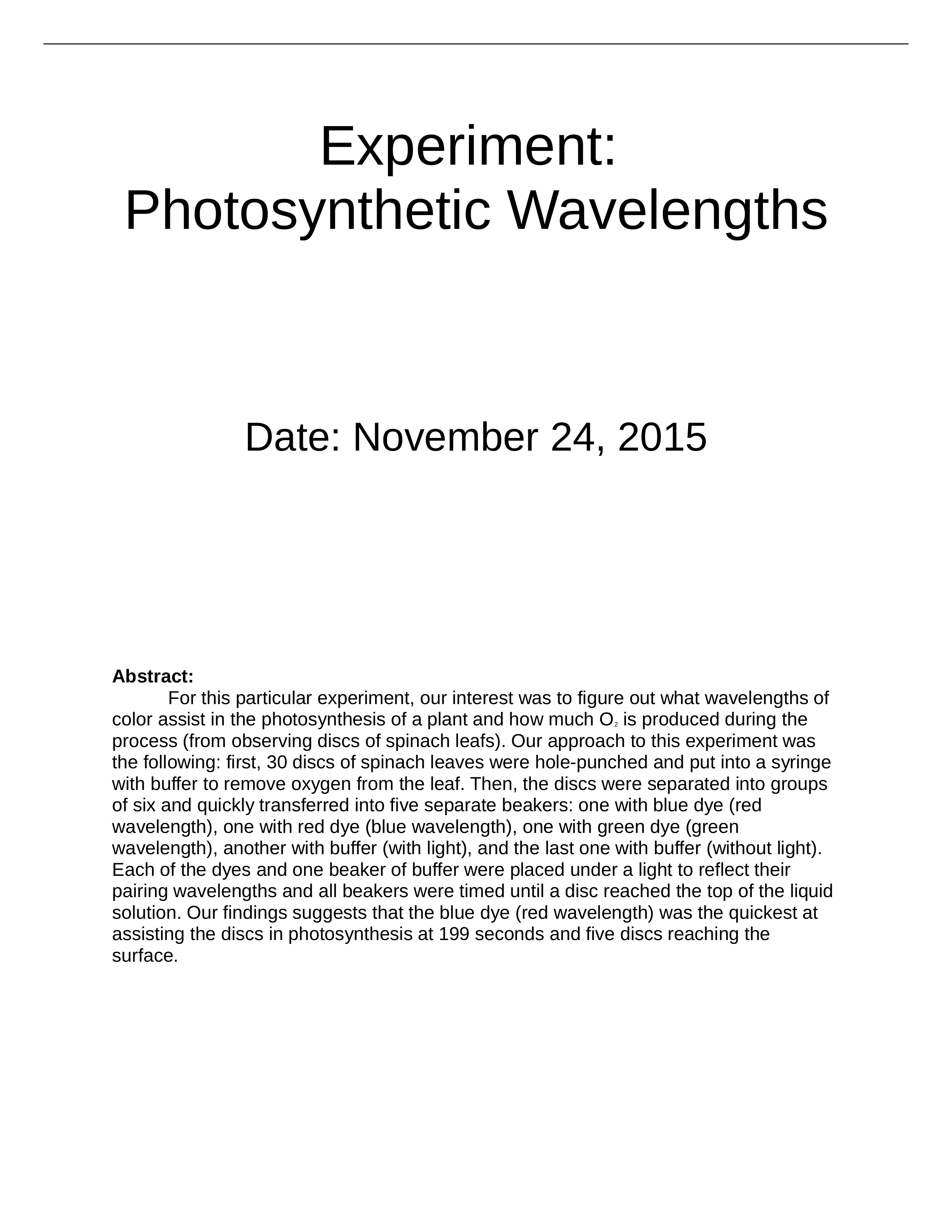 Photosynthetic Wavelengths Lab Report_dcszak02jss_page1