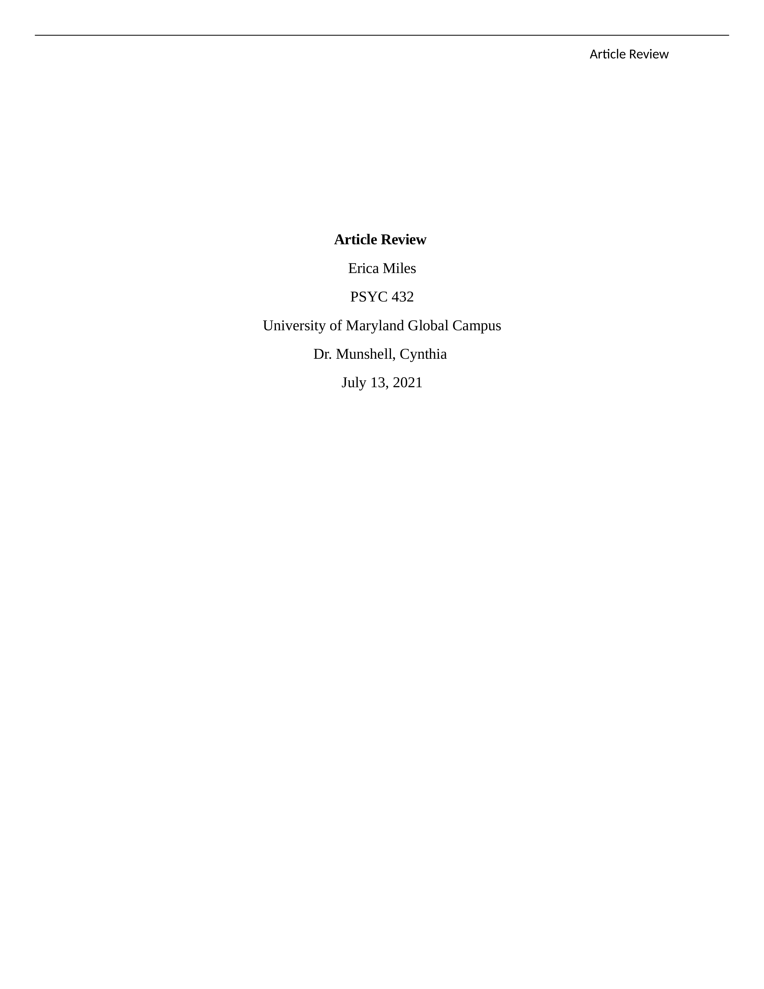 Article Review PSYC 432 6980 Erica Miles  (AutoRecovered).docx_dd6euq8s6wv_page1