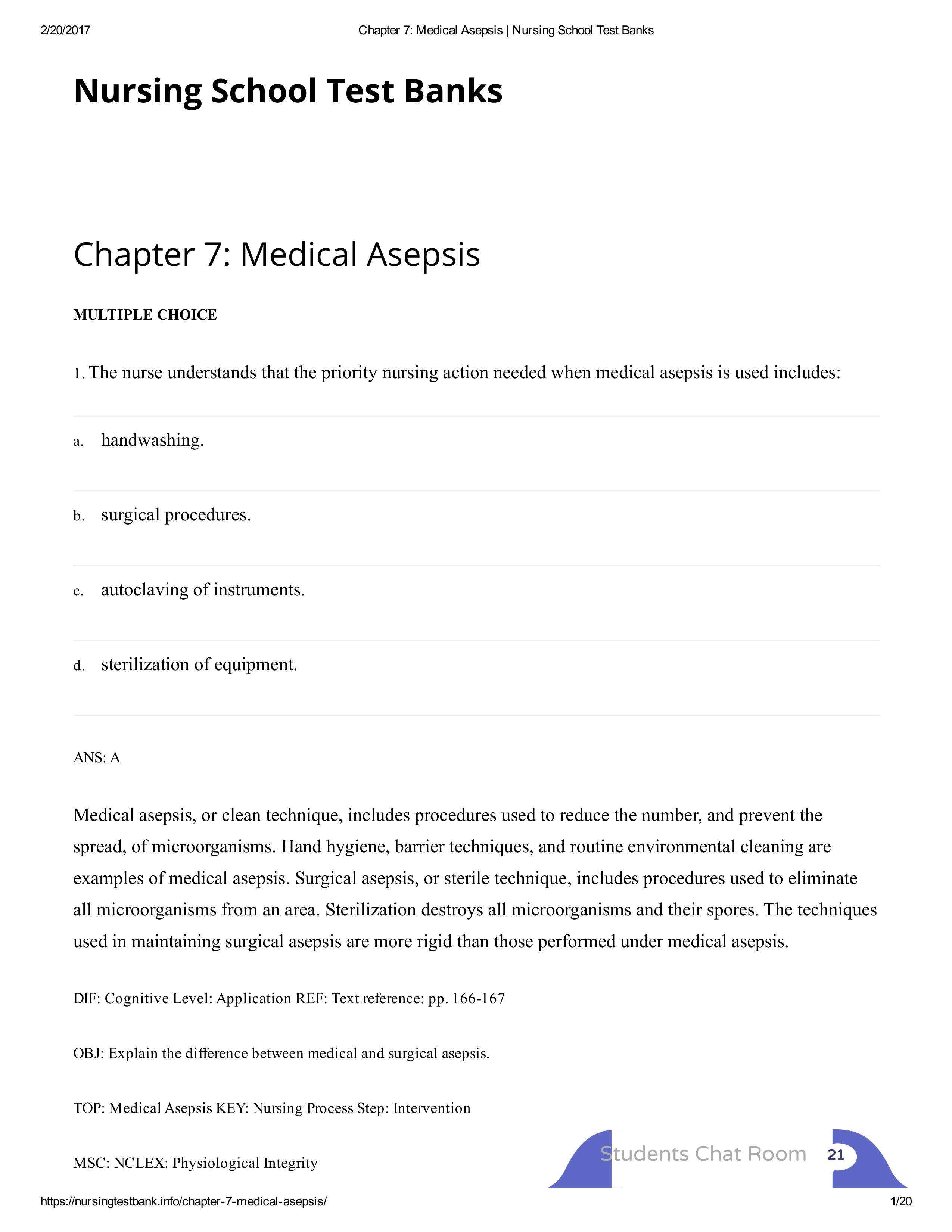 Chapter 7_ Medical Asepsis _ Nursing School Test Banks_ddfgfju4fy9_page1