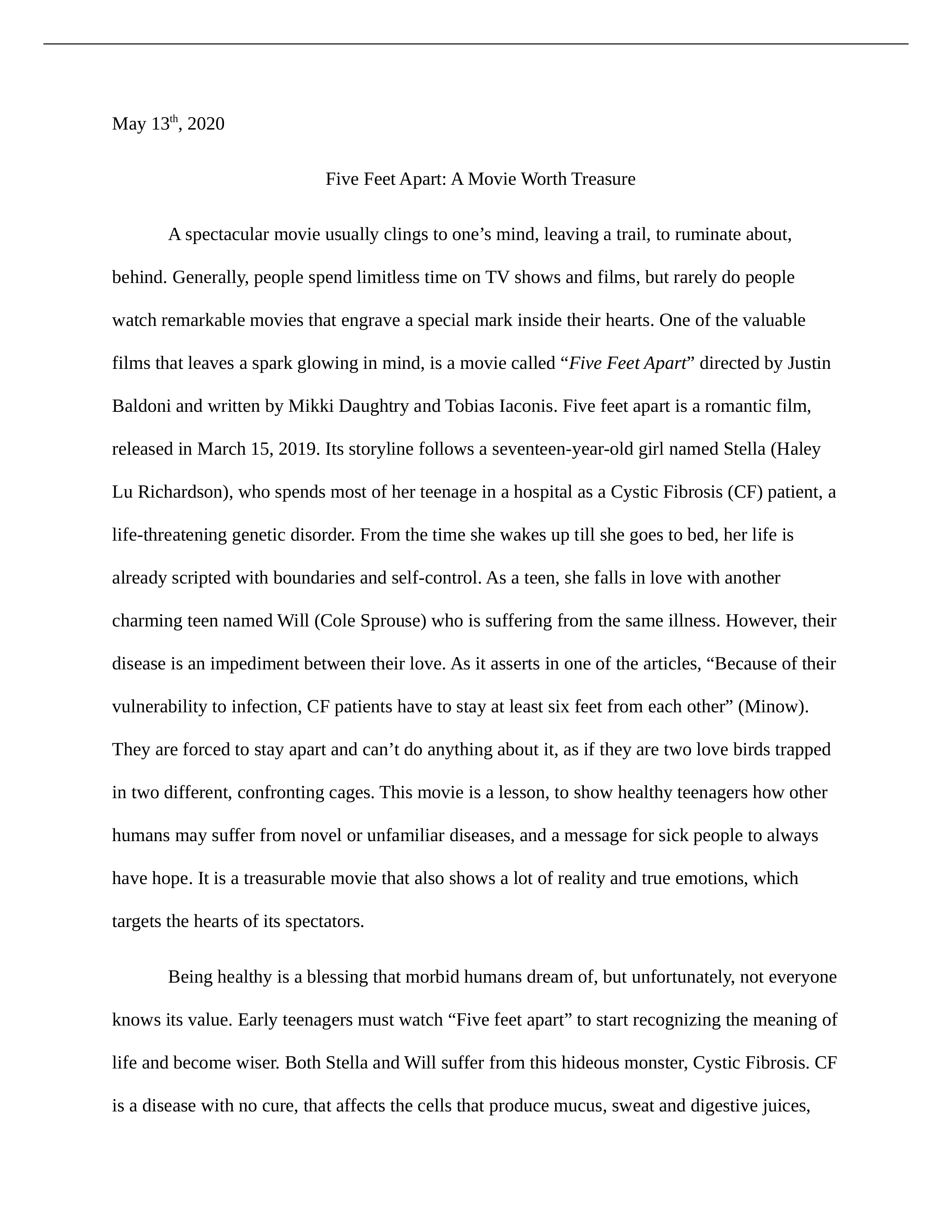 En-102 final essay Five Feet Apart (3).docx_ddhacy2g774_page1