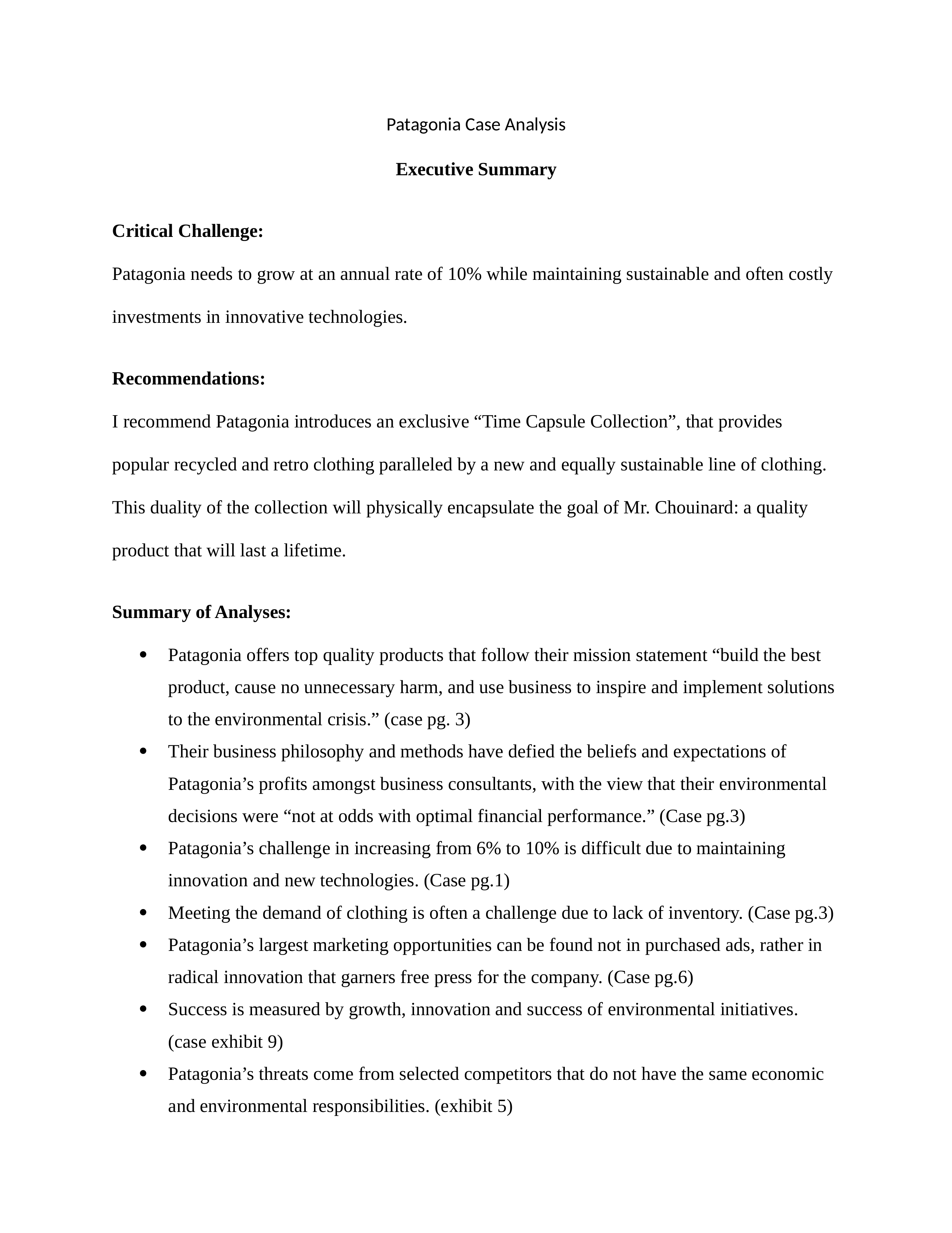 Patagonia Case Analysis.docx_ddigl7uz7ig_page1