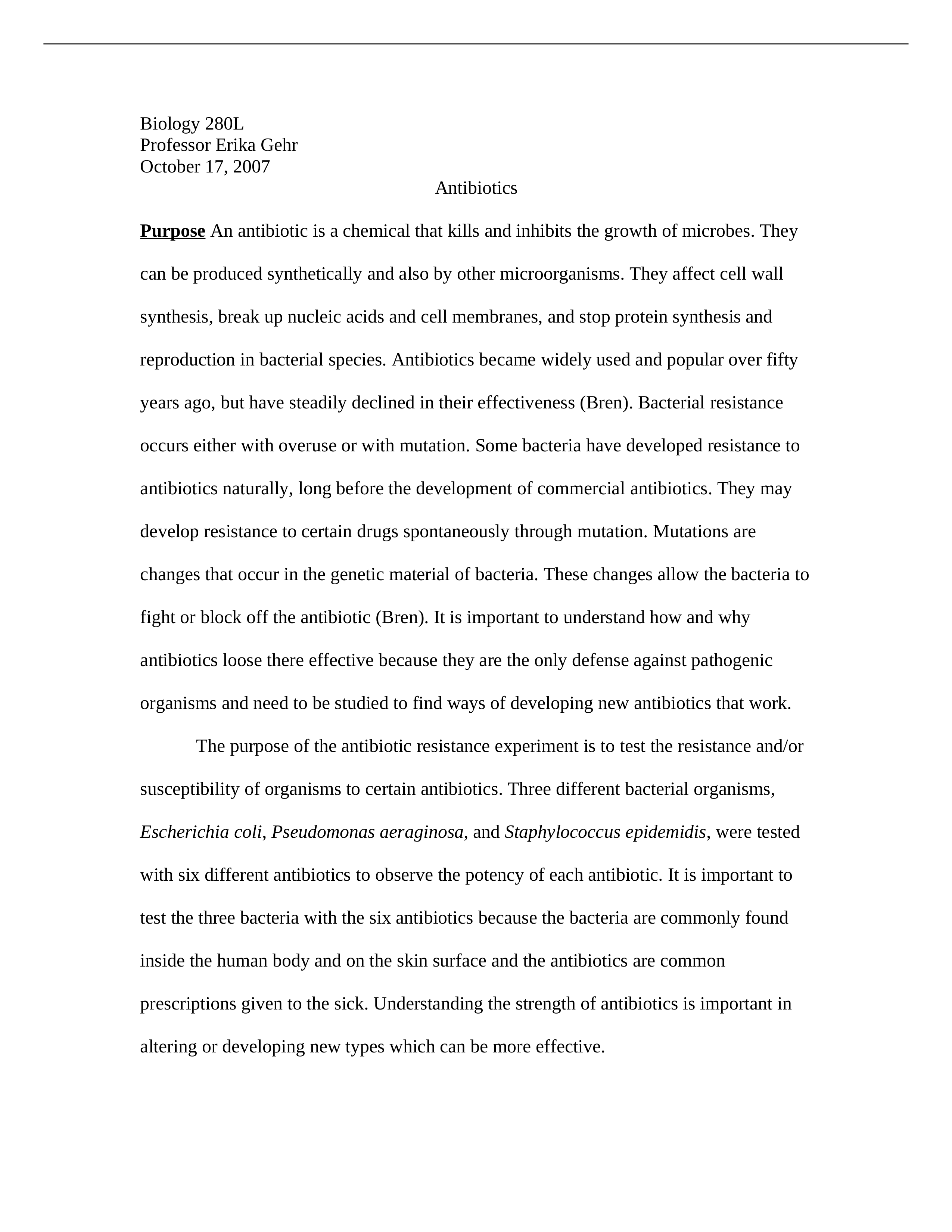 Lab Report 2 (BIO 280) Antibiotics_ddill1x7r1c_page1