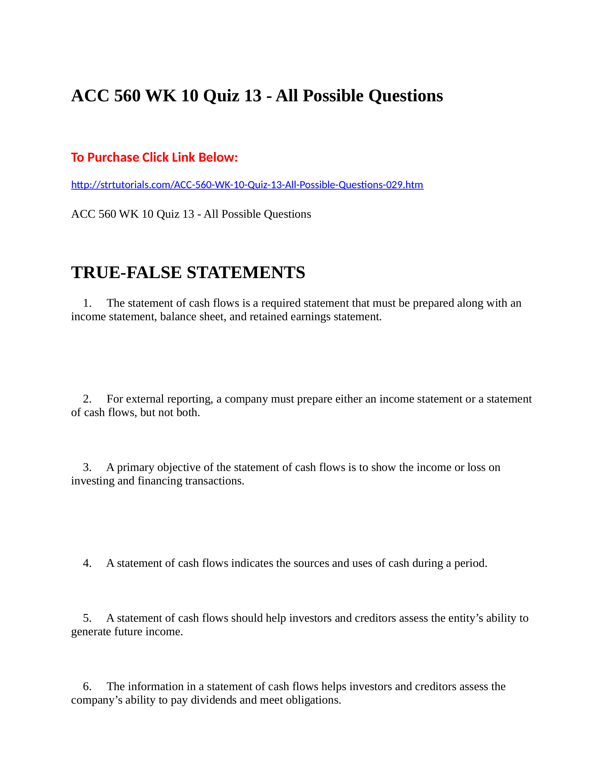 ACC 560 WK 10 Quiz 13 - All Possible Questions_ddk03579ecz_page1