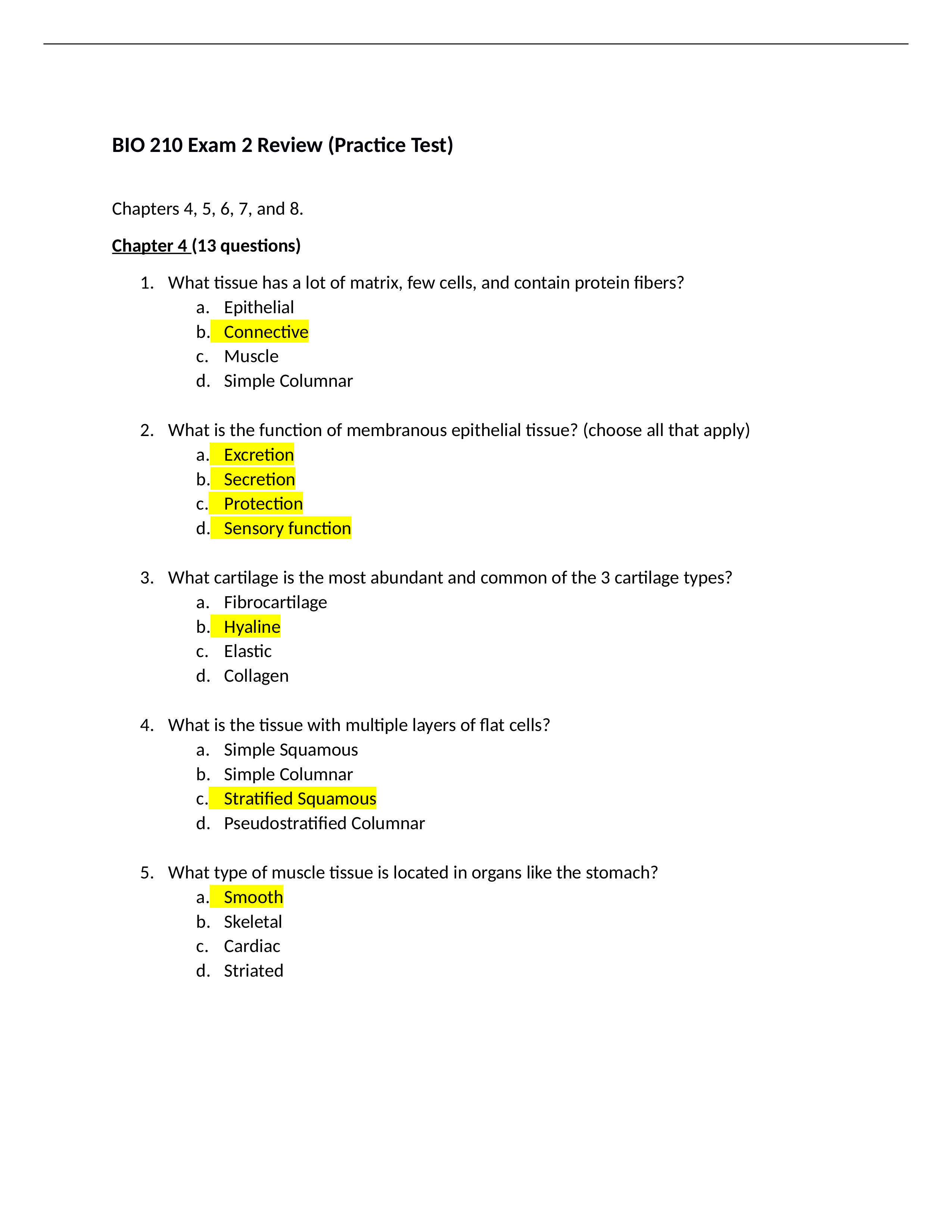 BIO 210 Exam 2 Review .docx_ddqz7fp1j2j_page1